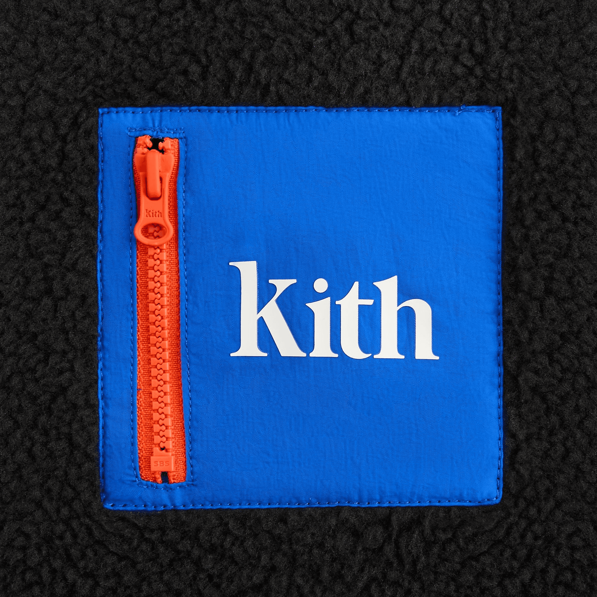 Kith Kids Color-Block Sherpa Antony Full Zip - Black — Image 2