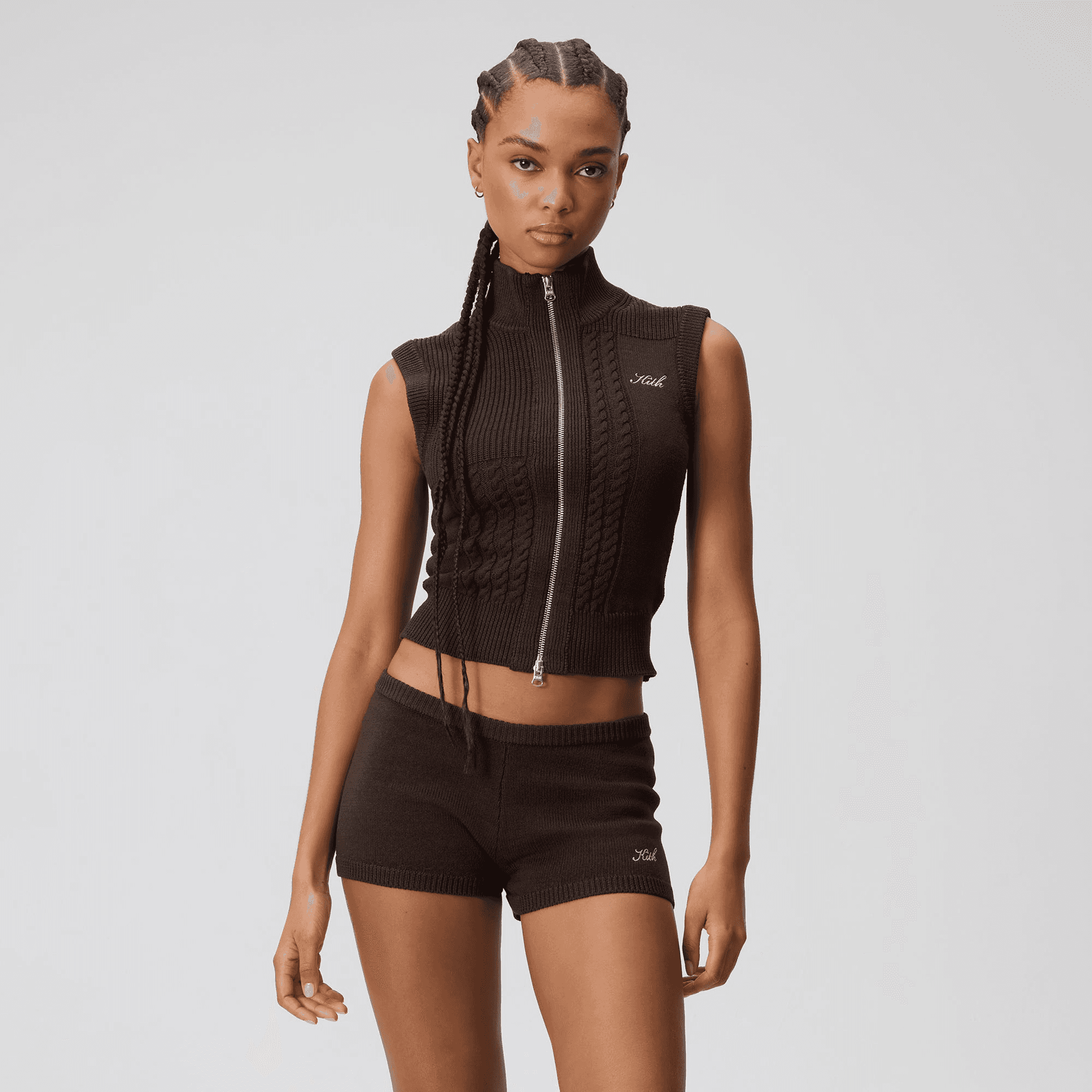 Kith Women Elayne Patchwork Zip Tank - Incognito — Image 6