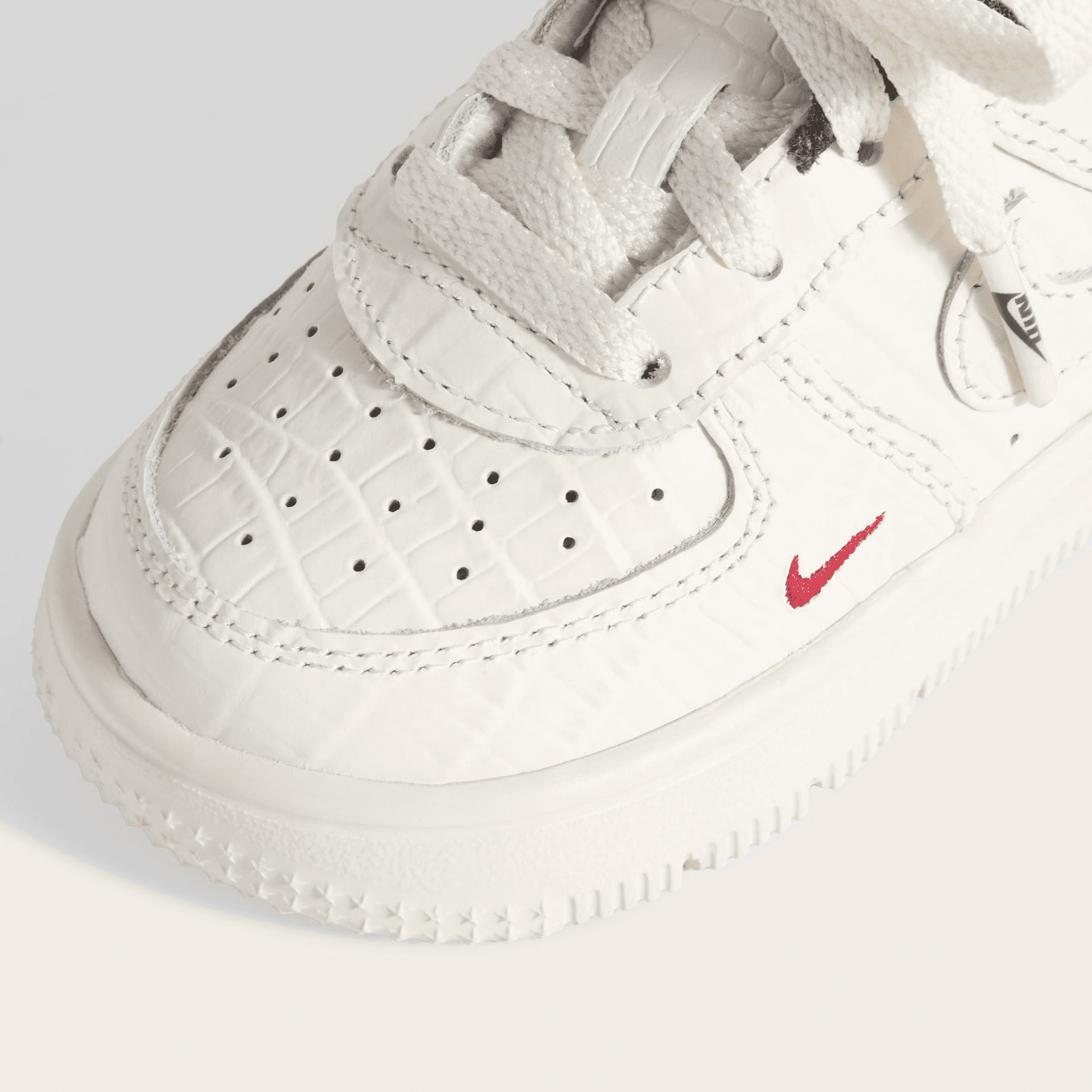 Kith for Nike TD Air Force 1 - Phantom / Black Spruce / Varsity Red — Image 3