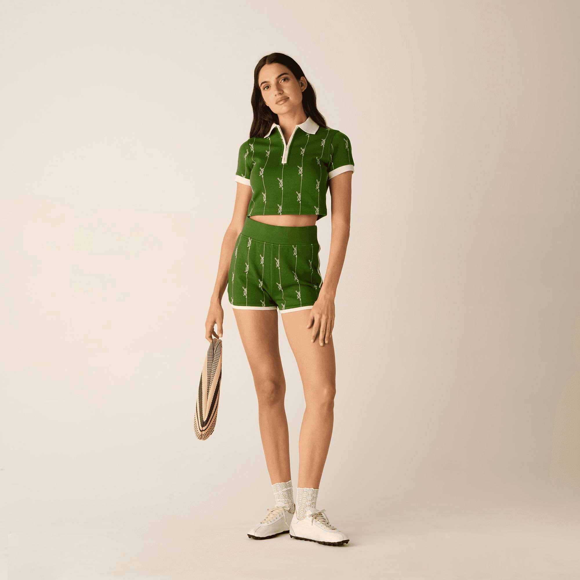 Kith Women Taylen Pique Logo Knit Polo - Turf — Image 6