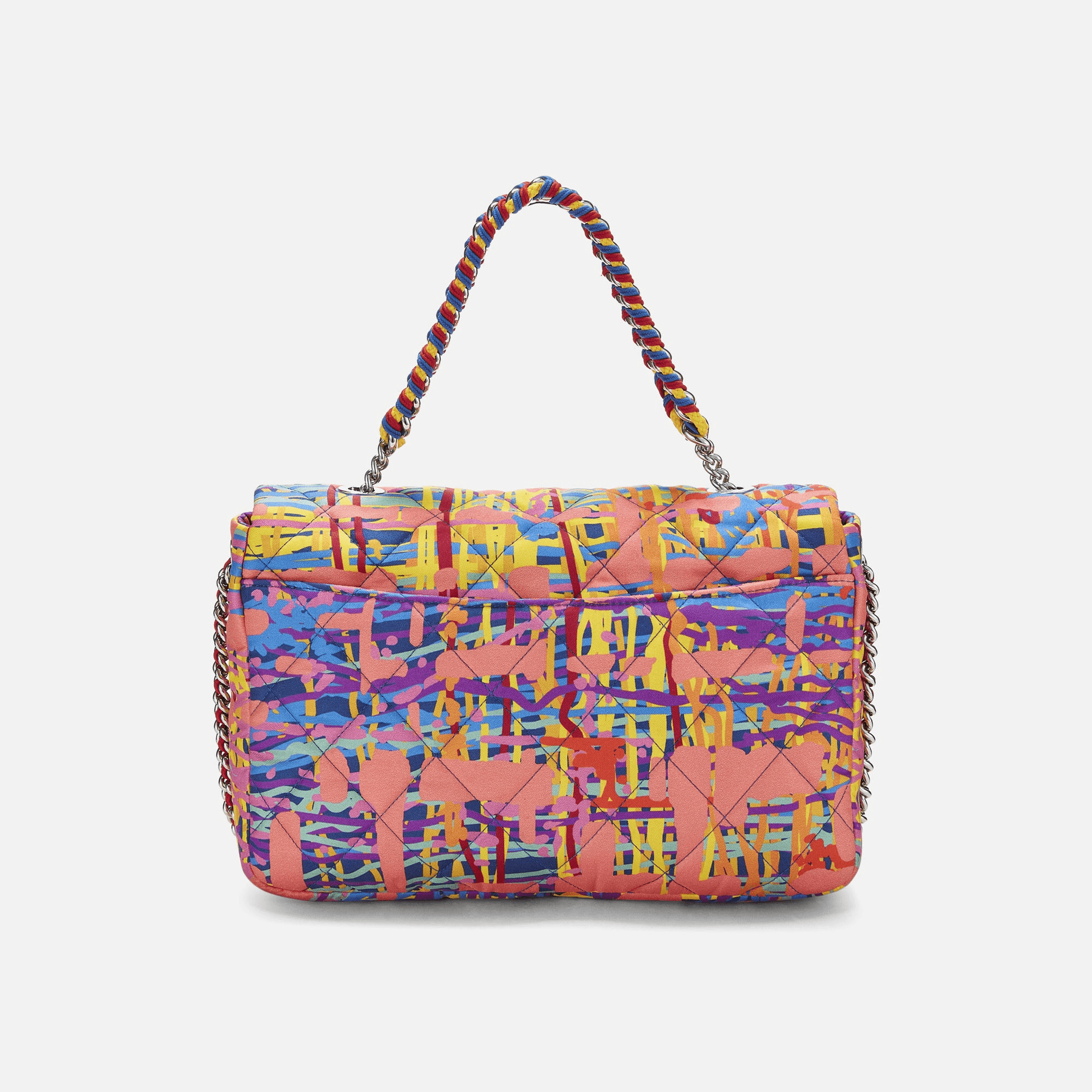 WGACA Chanel Satin Flapbag Large - Multi — Image 2