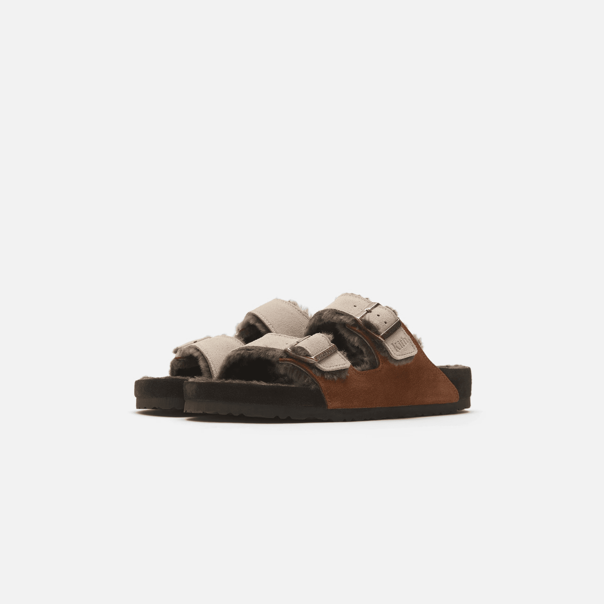 Kith Women for Birkenstock Arizona Shearling - Mink / Dark Brown — Image 8