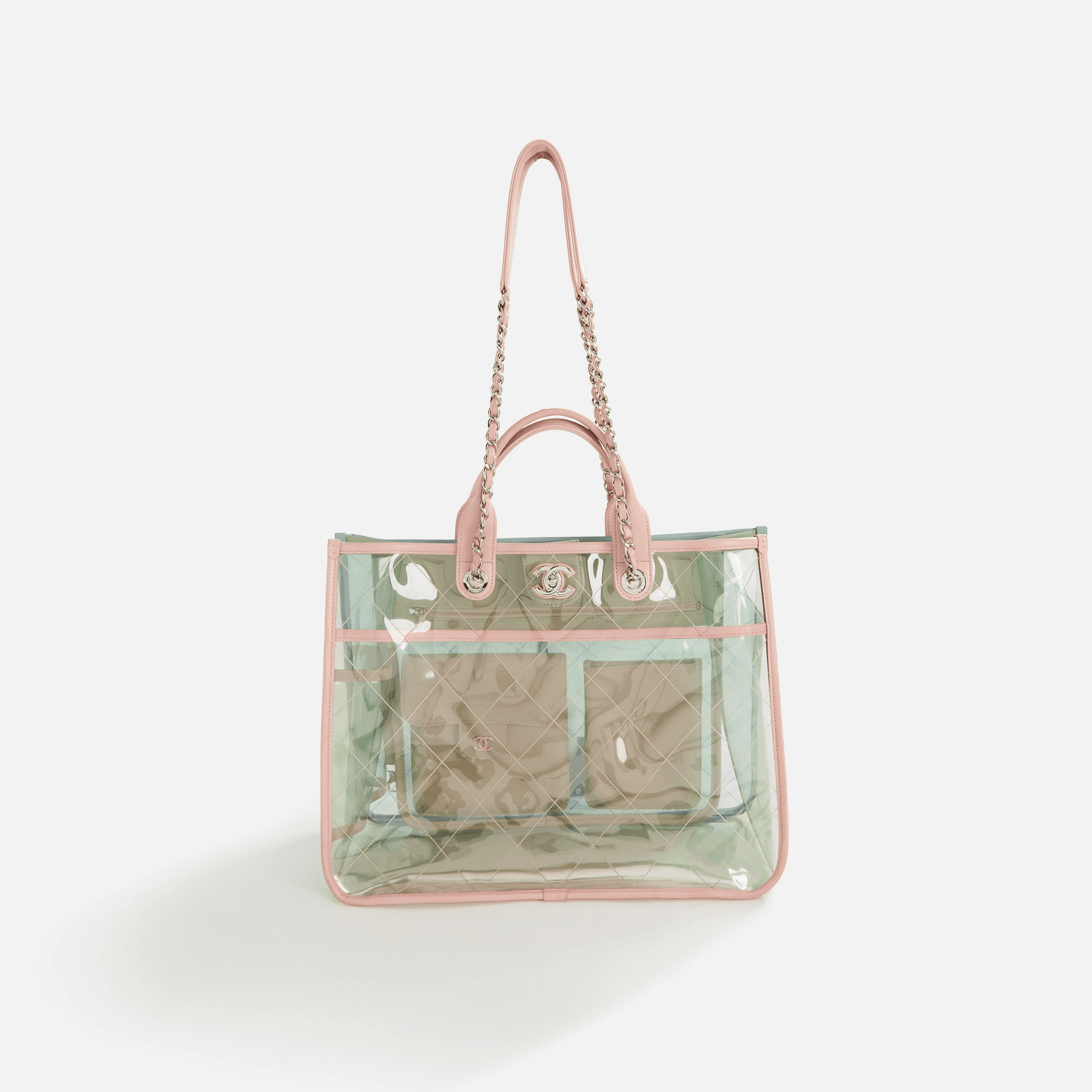 WGACA Chanel Vinyl Cocosplash Medium Shopping Tote - Multi