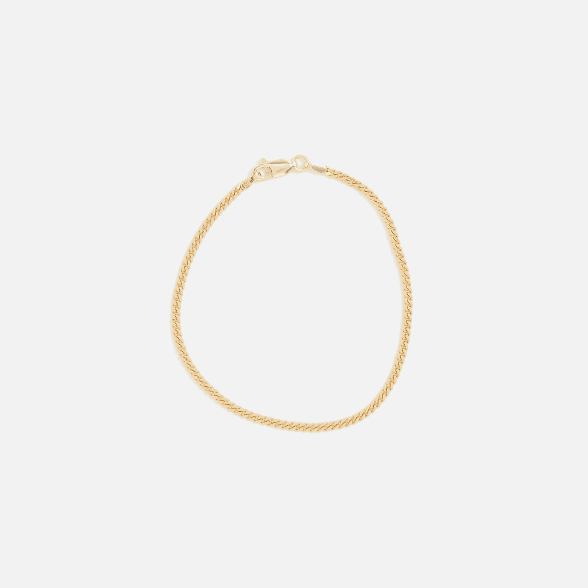 Her Children Flat Curb Chain Bracelet - Yellow Gold