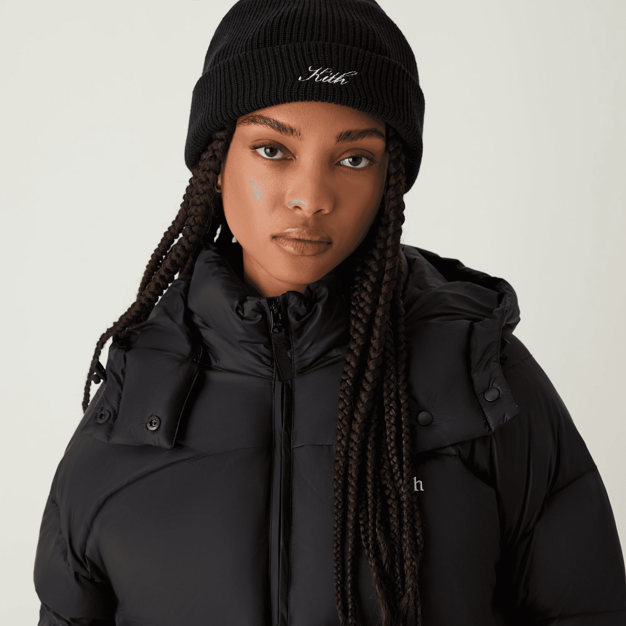 Kith Women Script Classic Beanie - Black — Image 3
