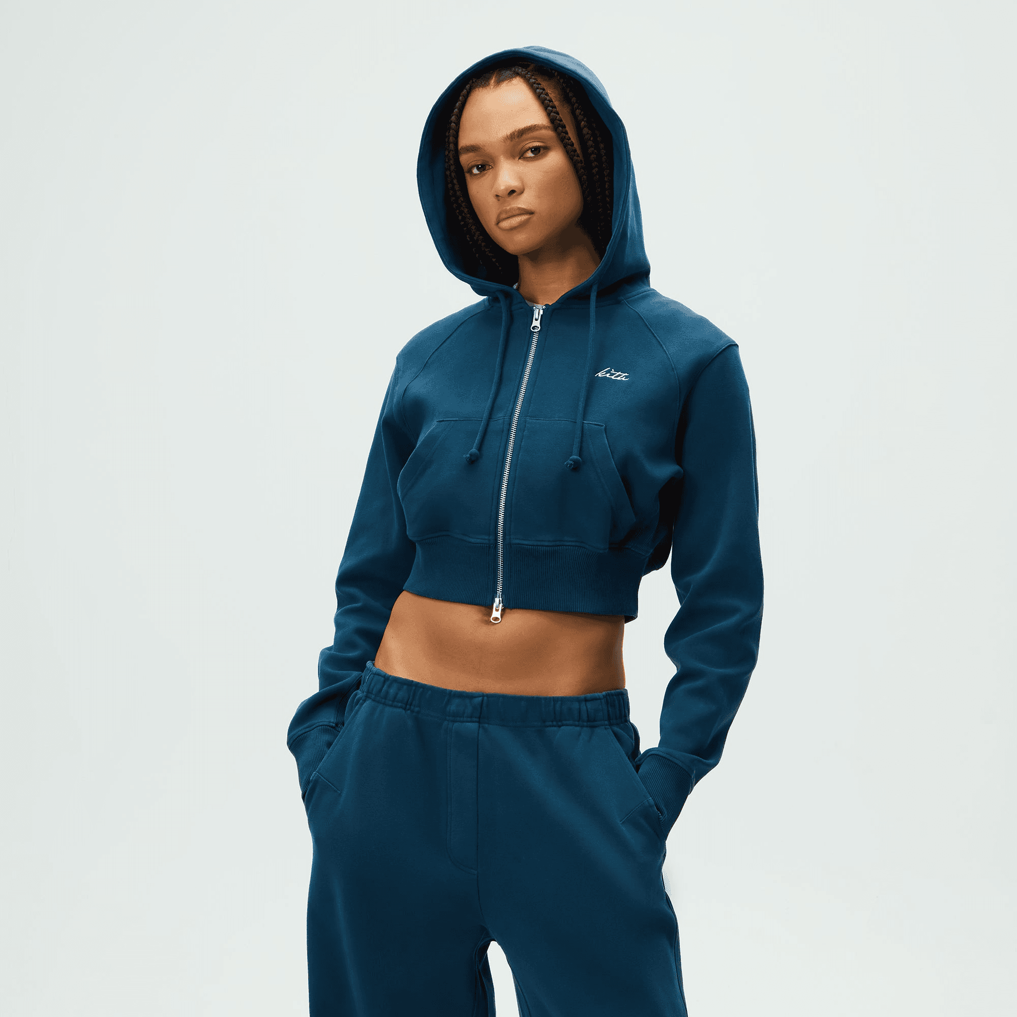 Kith Women Davin Cropped Hoodie - Process — Image 4