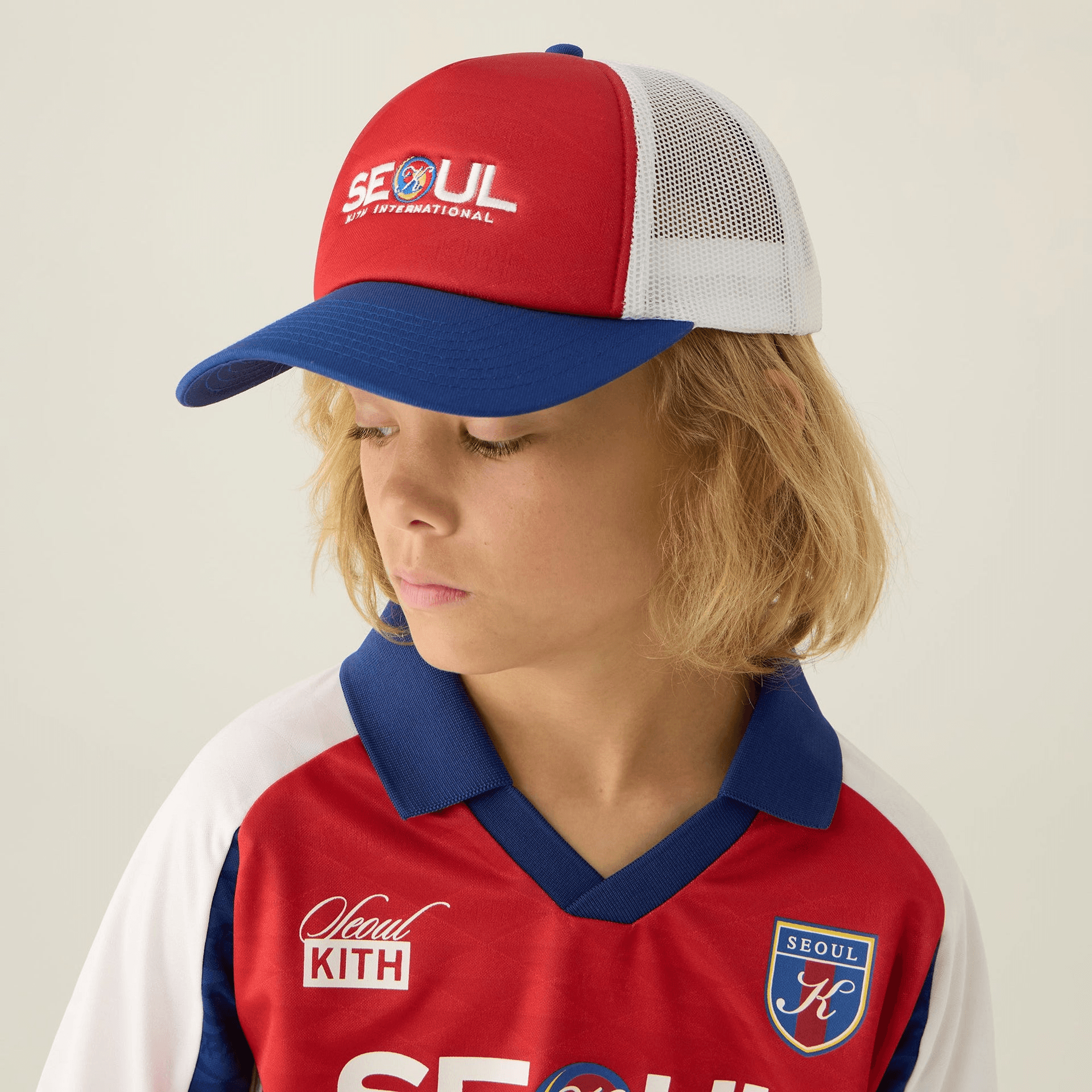 Kith Kids Seoul Regional Trucker Hat - Cherry Bomb — Image 4