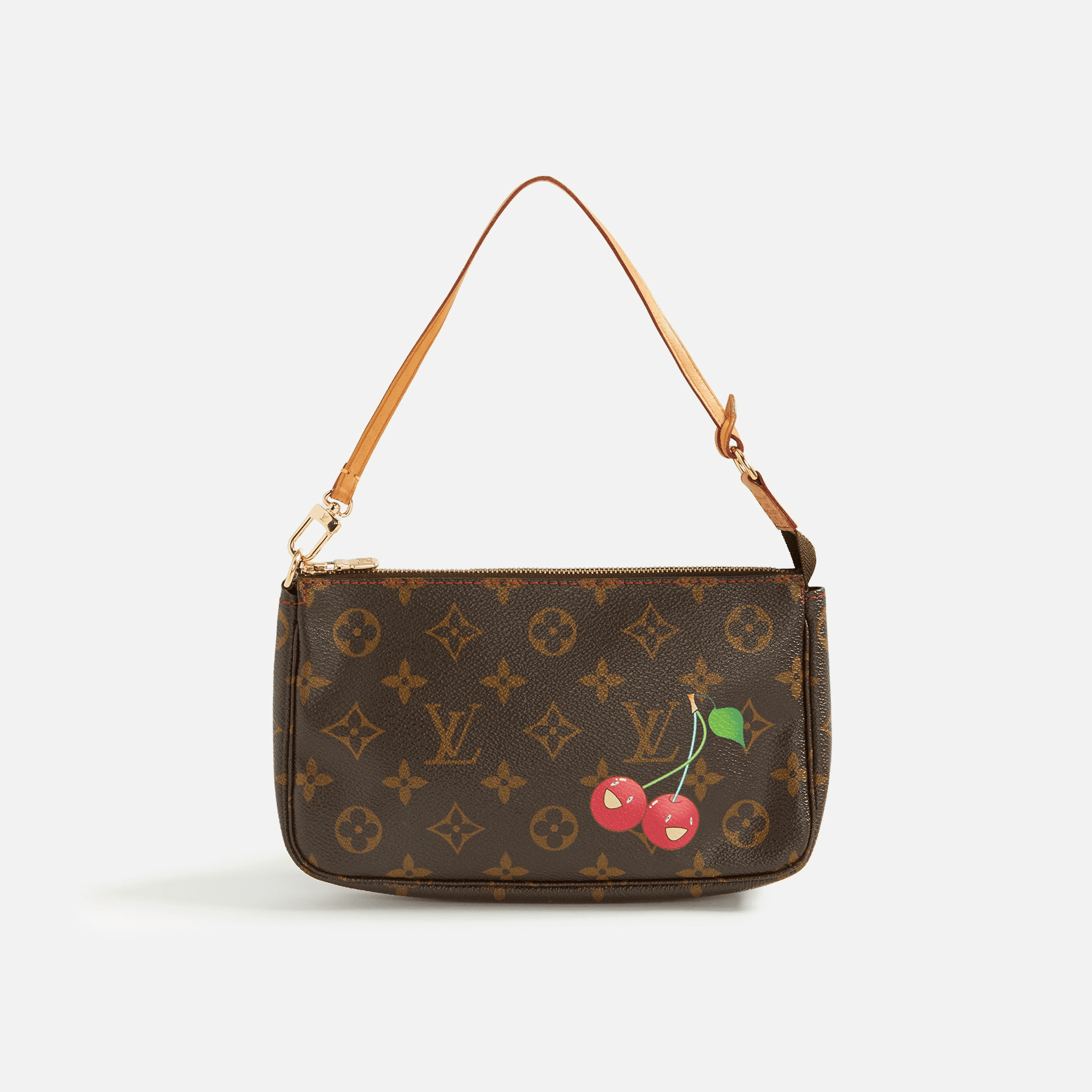 WGACA Louis Vuitton x Takashi Murakami Cherry Pochette - Brown