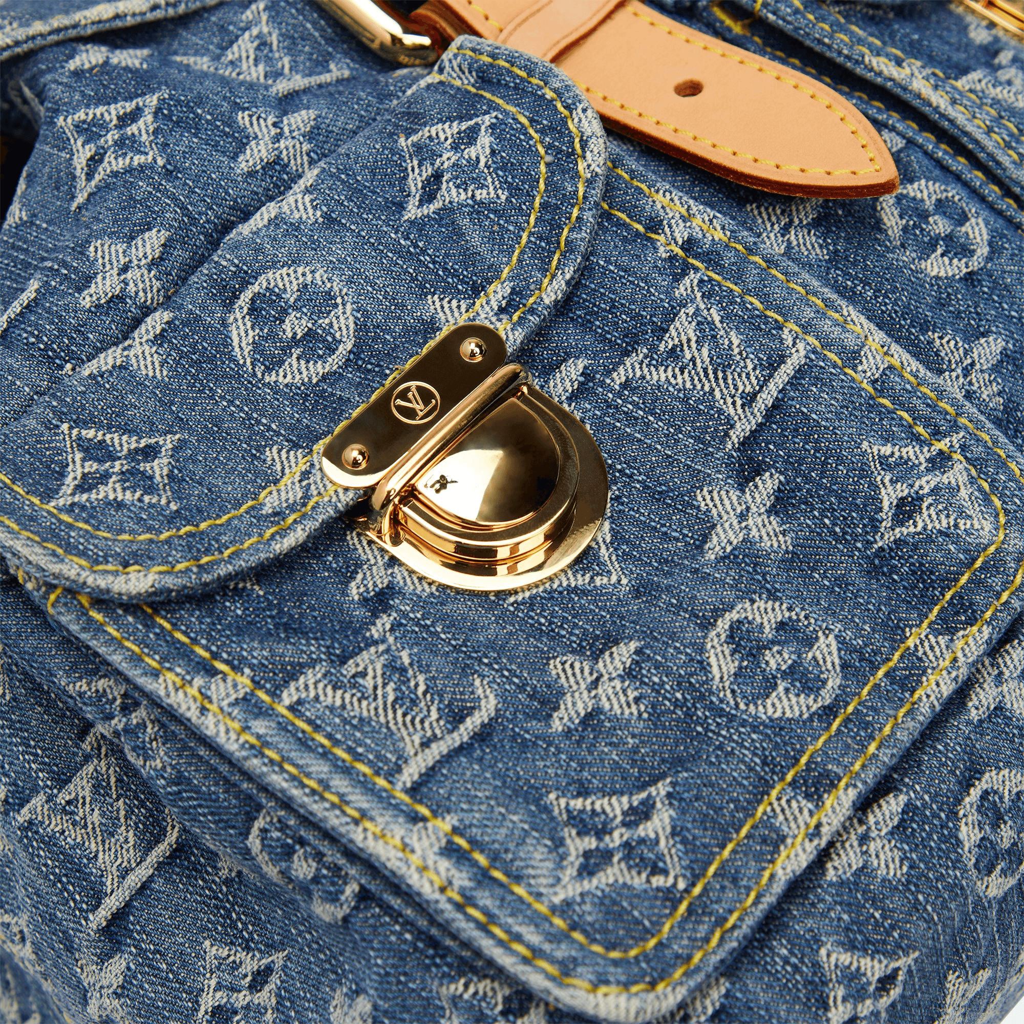WGACA LV Monogram Backpack Sacados GM in Denim - Blue — Image 2