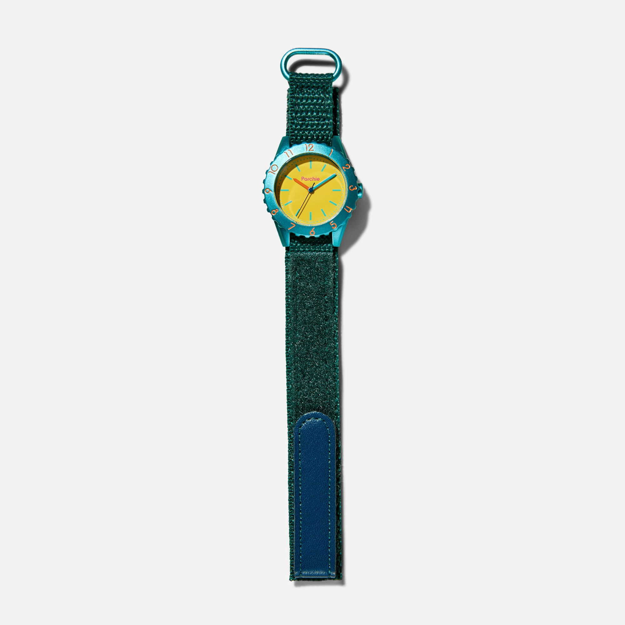 Parchie School-Time Watch - Teal / Yellow / Dark Green - Image 1