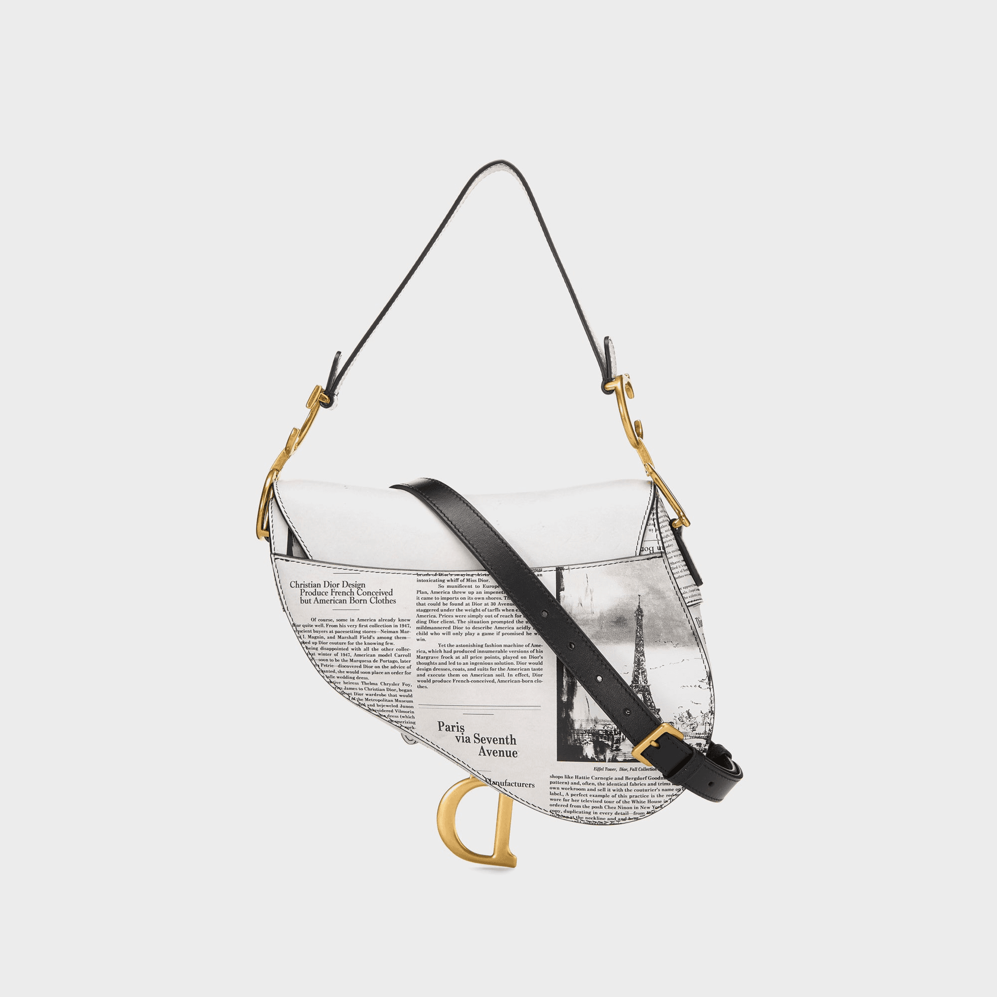 WGACA Dior Calfskin Newspaper Saddle N M - White — Image 5