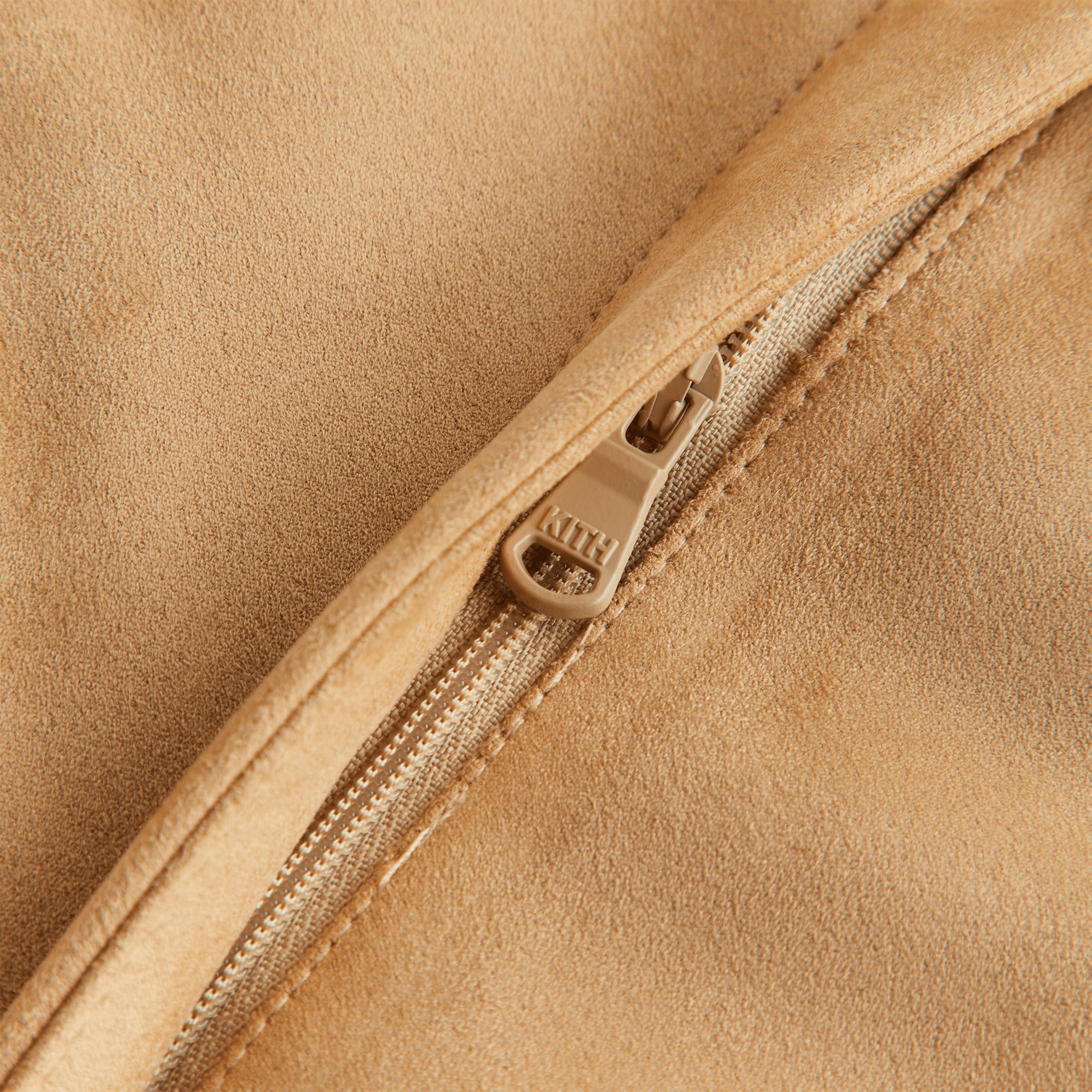 Kith Women Nylas Microsuede Zip Hooded Bomber - Birch — Image 3