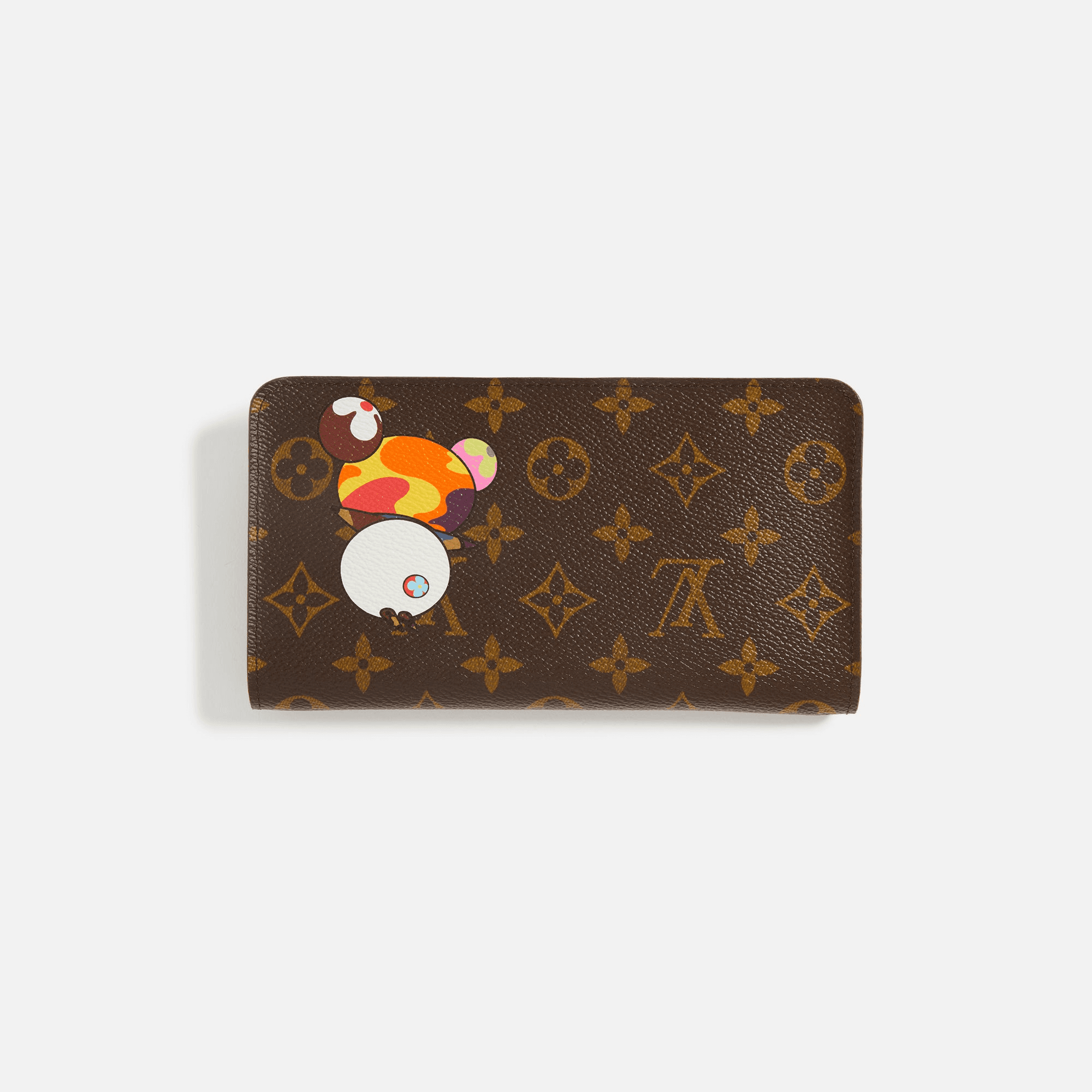 WGACA Louis Vuitton Murakami Panda Porte Monnaie Zipper Wallet - Brown — Image 2