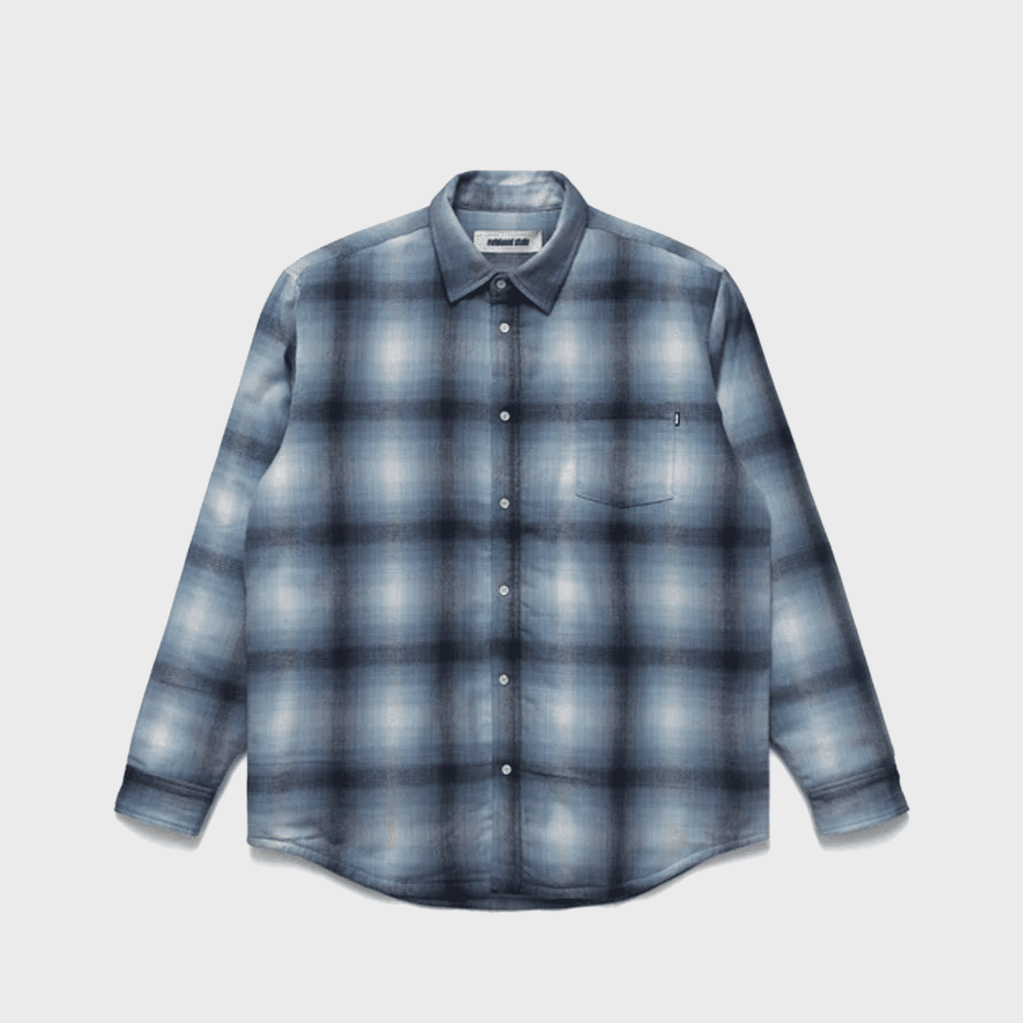 Metalwood Poly Filled Shirt - Blue Plaid - Image 1