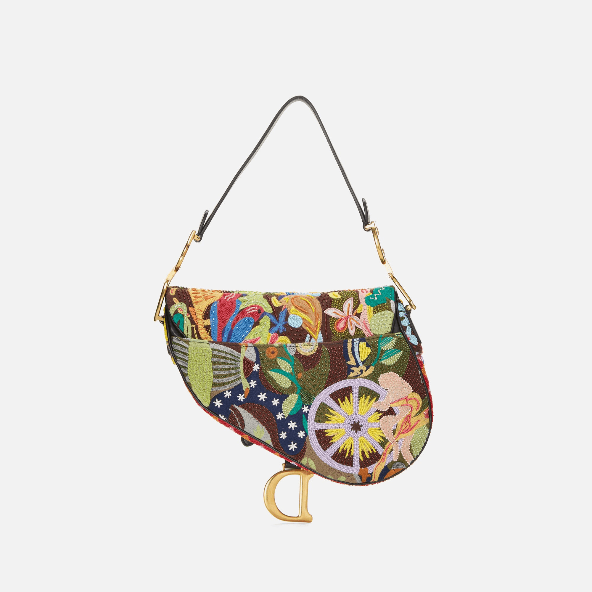 WGACA Christian Dior Multi Embellished Saddle Bag - Multi — Image 4