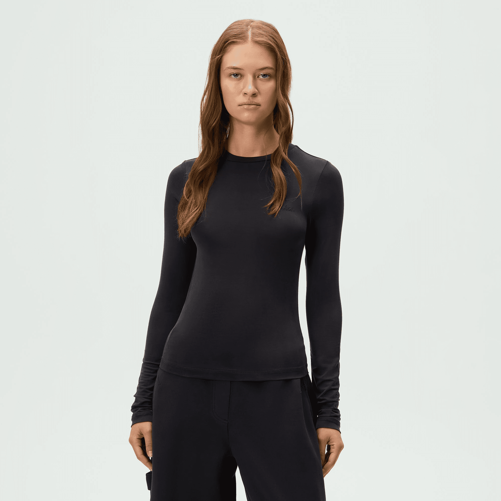 Kith Women Nori Cupro Long Sleeve - Black — Image 4