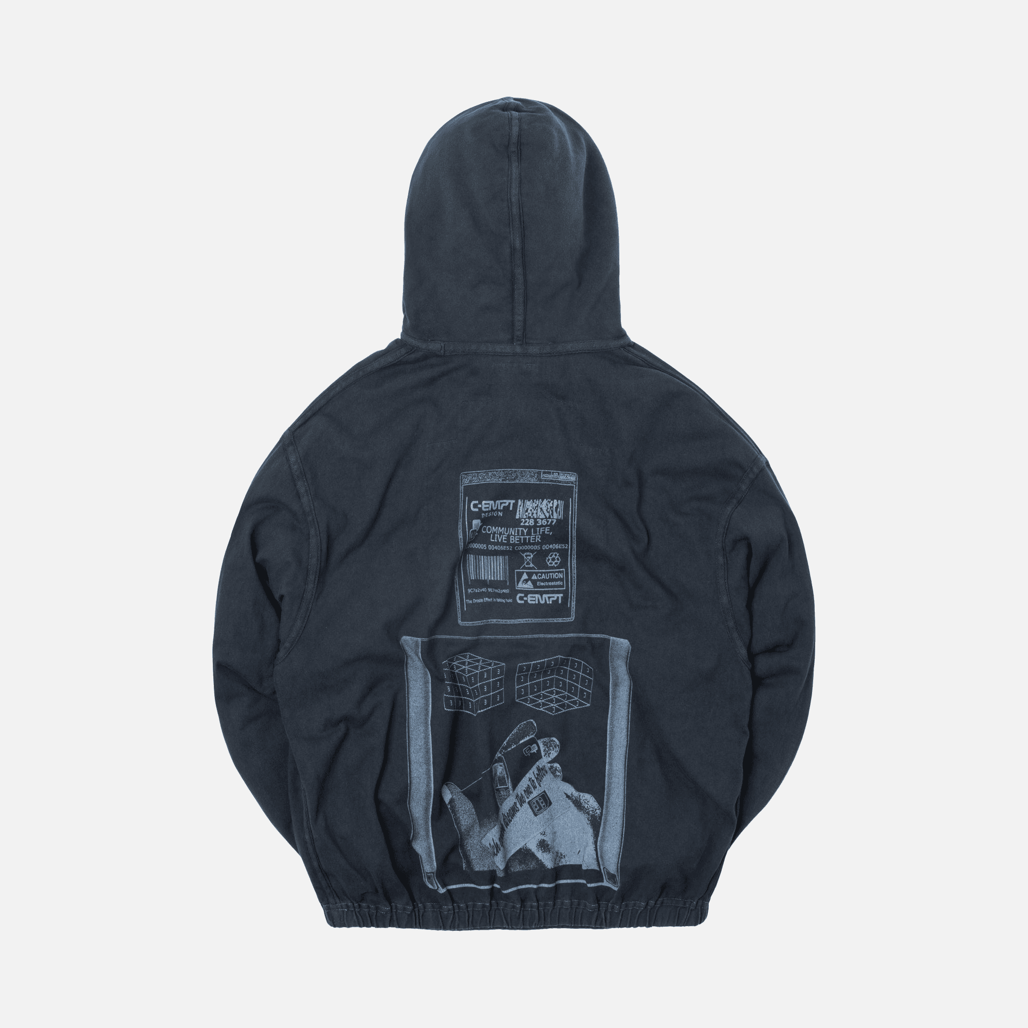 Cav Empt C-Empt Light Hoodie - Black — Image 2
