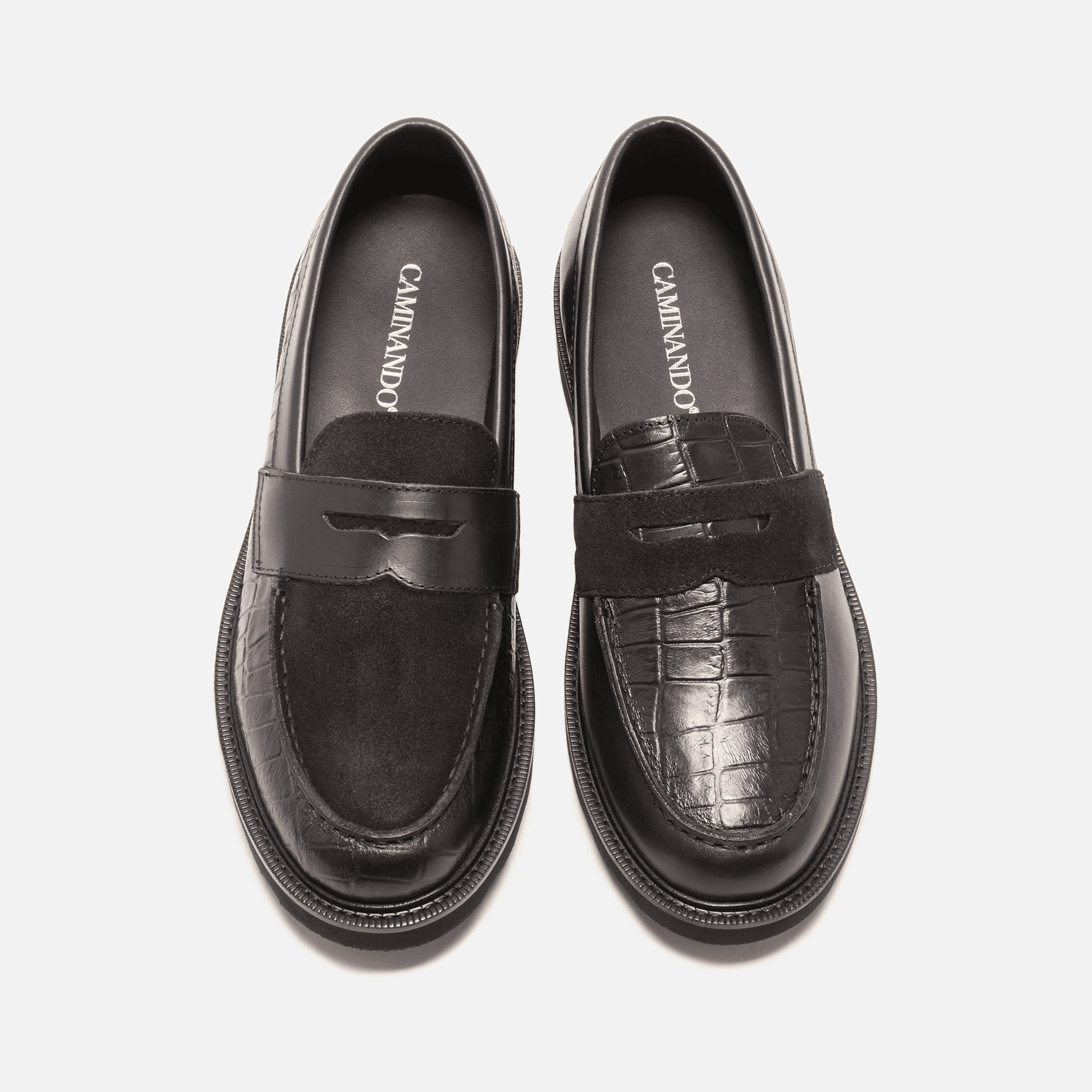 Caminando Loafer - Black / Black Croco — Image 2