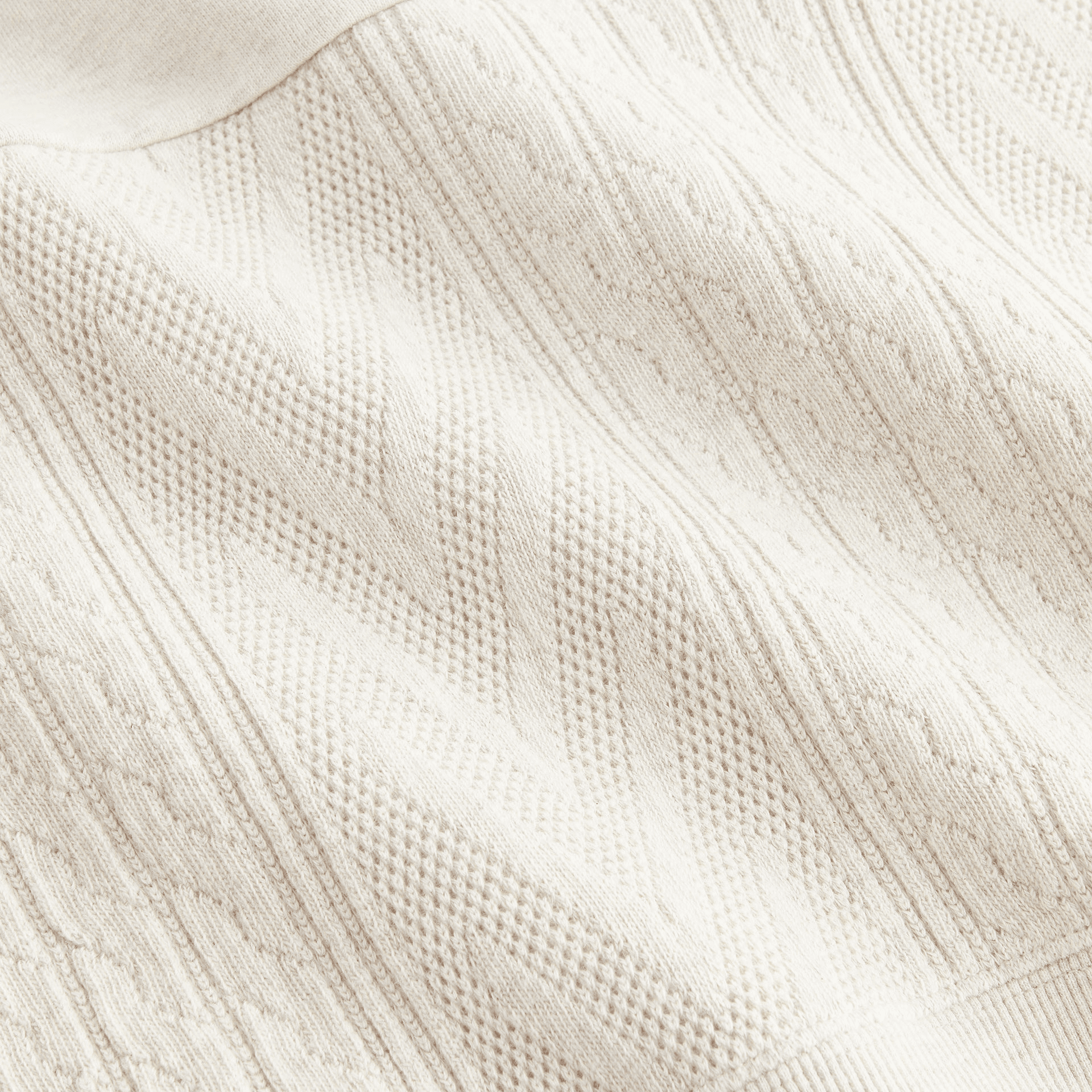 Kith Women Hunter Cable Panelled Quarter Zip - Sandy Heather — Image 3