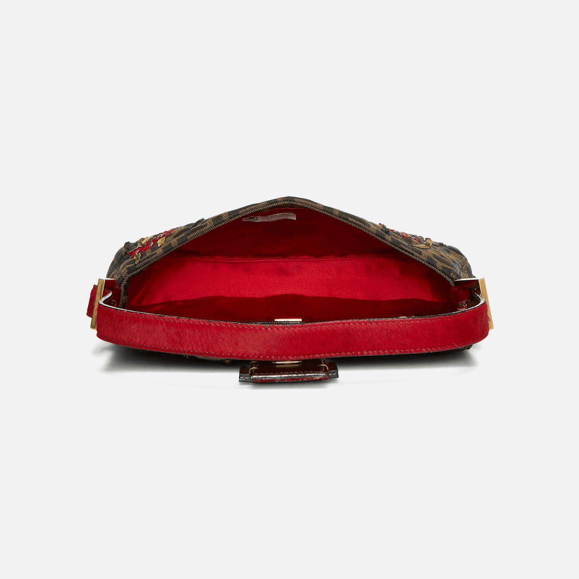 WGACA Fendi Embroidered Baguette - Red — Image 5