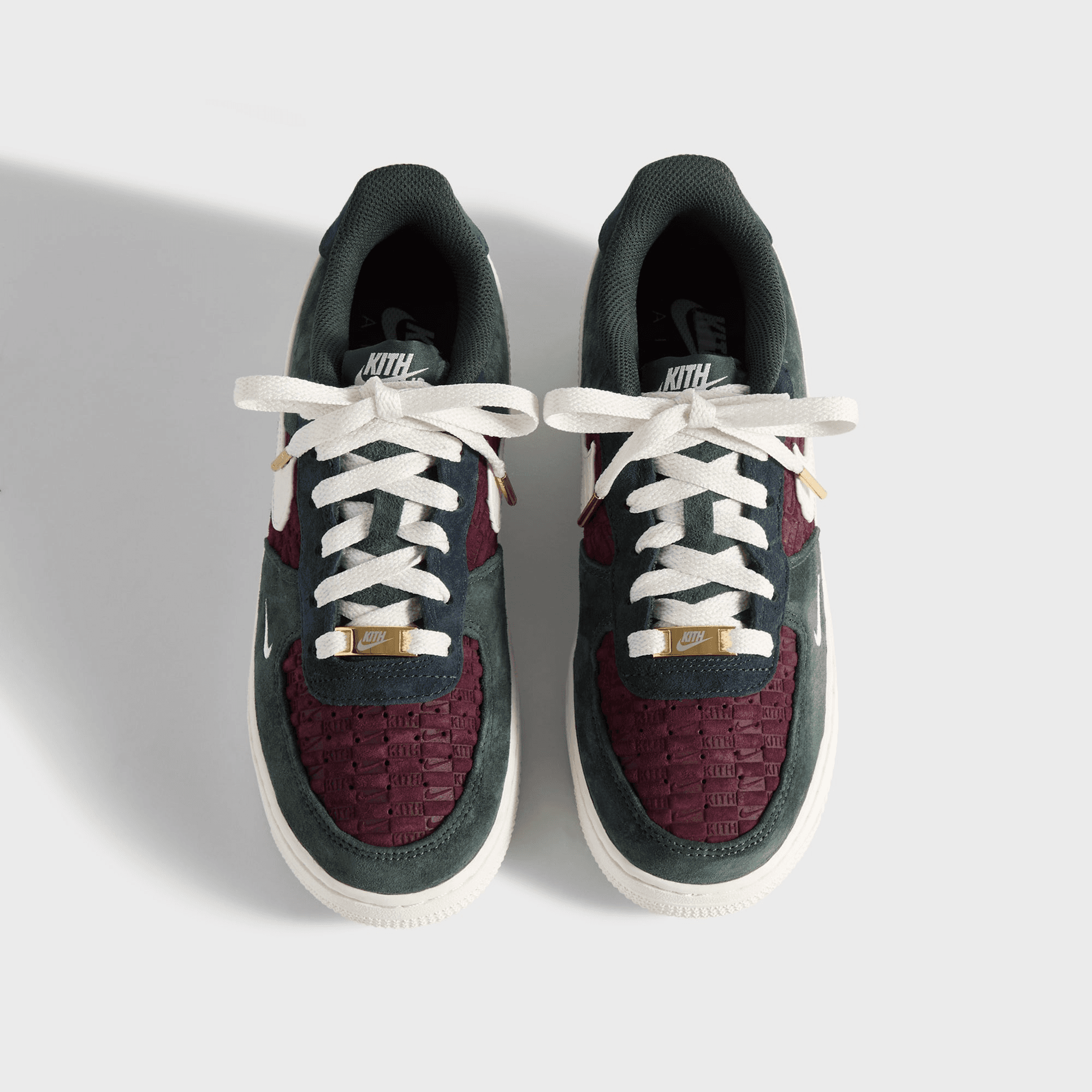 Kith for Nike GS Air Force 1 Low Lace - Night Maroon / Phantom — Image 5