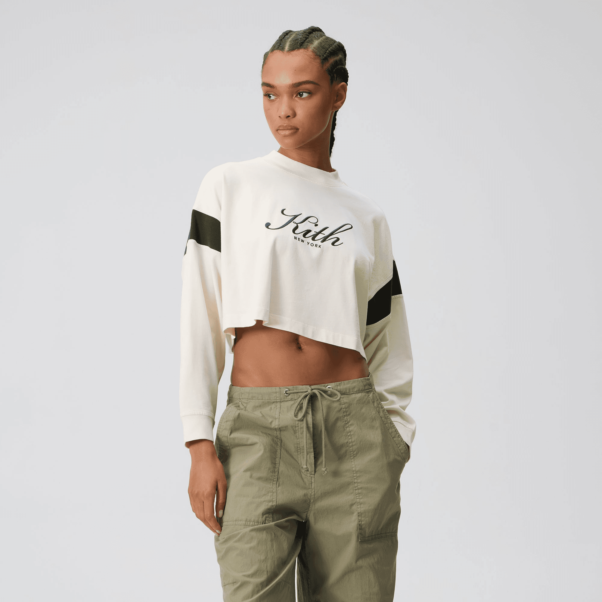 Kith Women Jasper Script Long Sleeve - Sandrift — Image 4