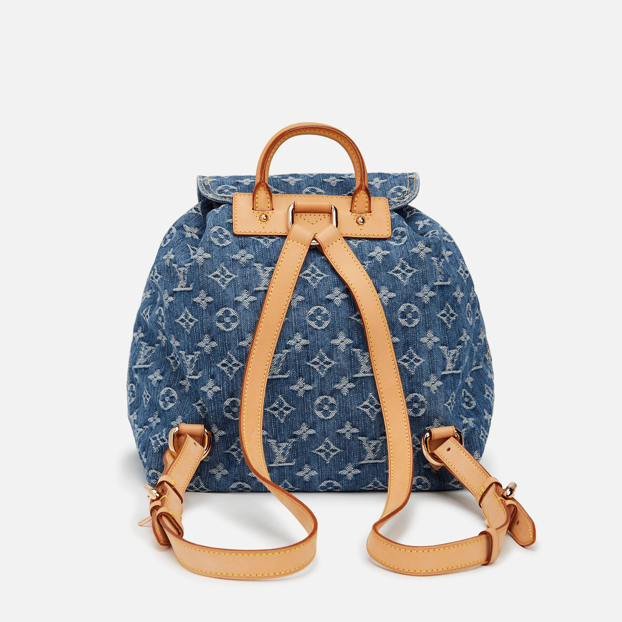 WGACA LV Monogram Backpack Sacados GM in Denim - Blue — Image 5