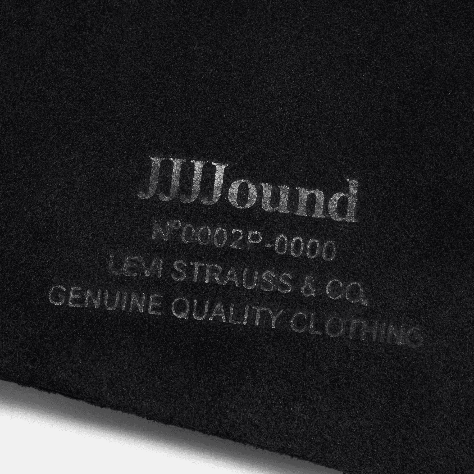 Levi's x JJJJound Suede Cap - Black — Image 2