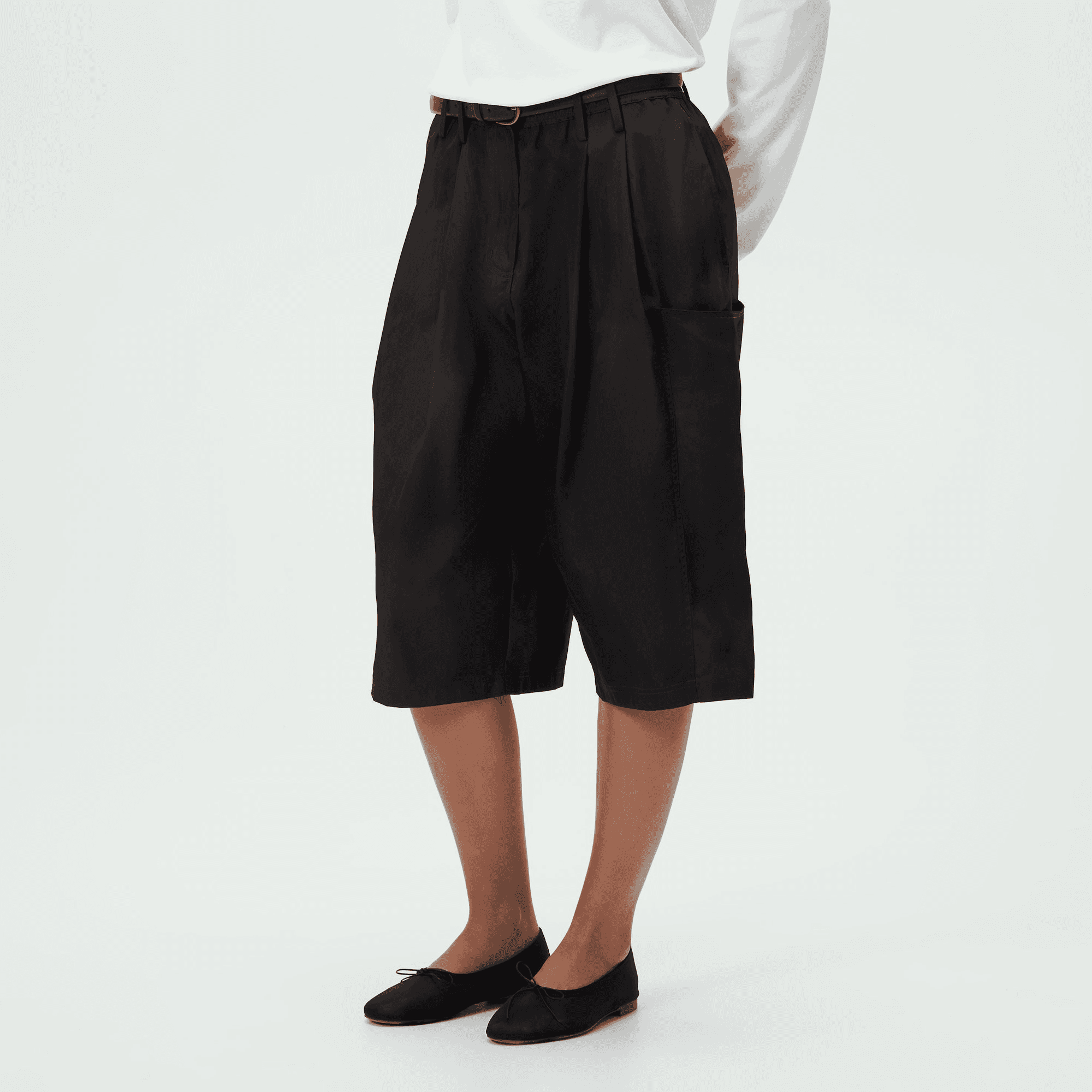 Kith Women Beyla Washed Nylon Shorts - Black — Image 4