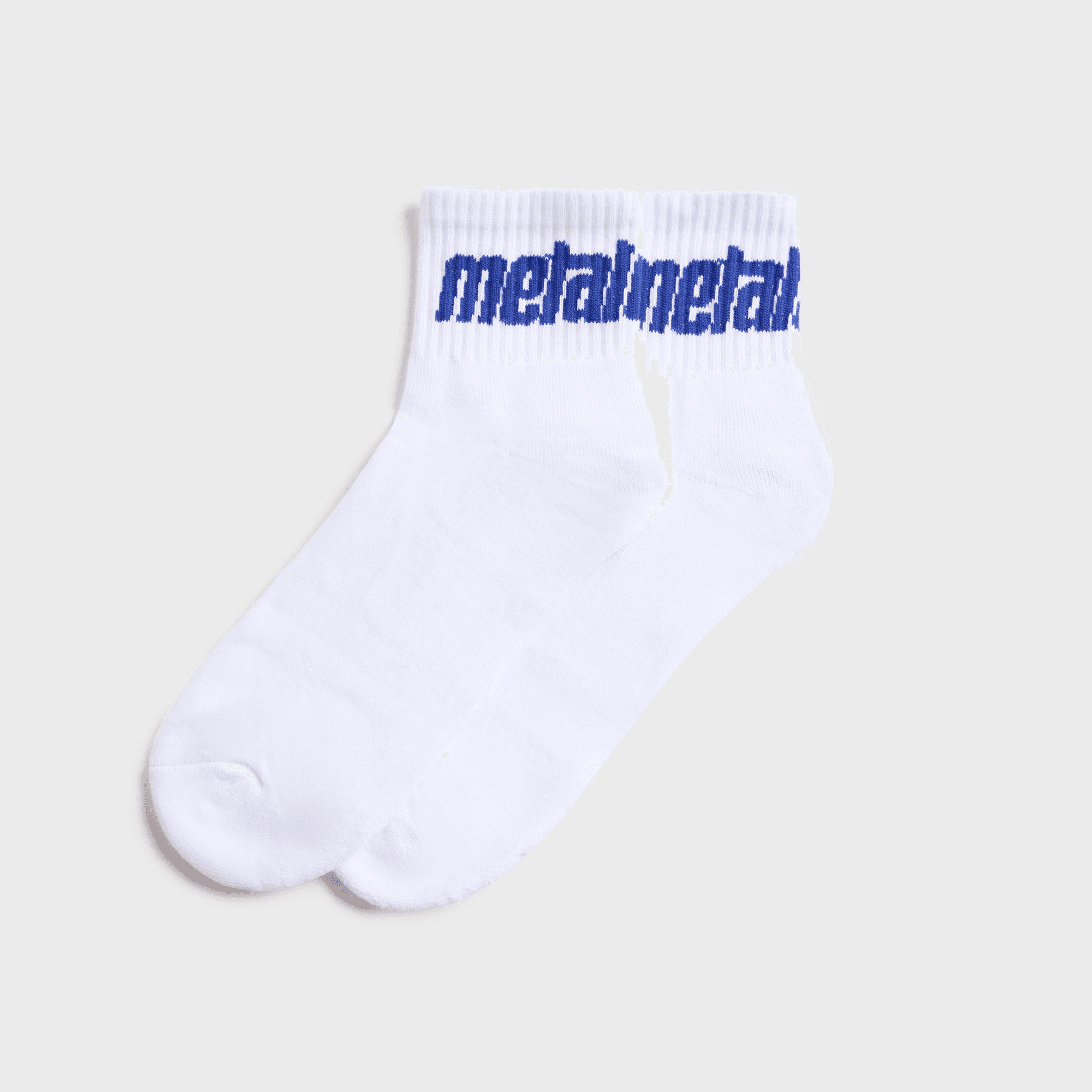 Metalwood Metal Logo Quarter Sock - White / Blurple