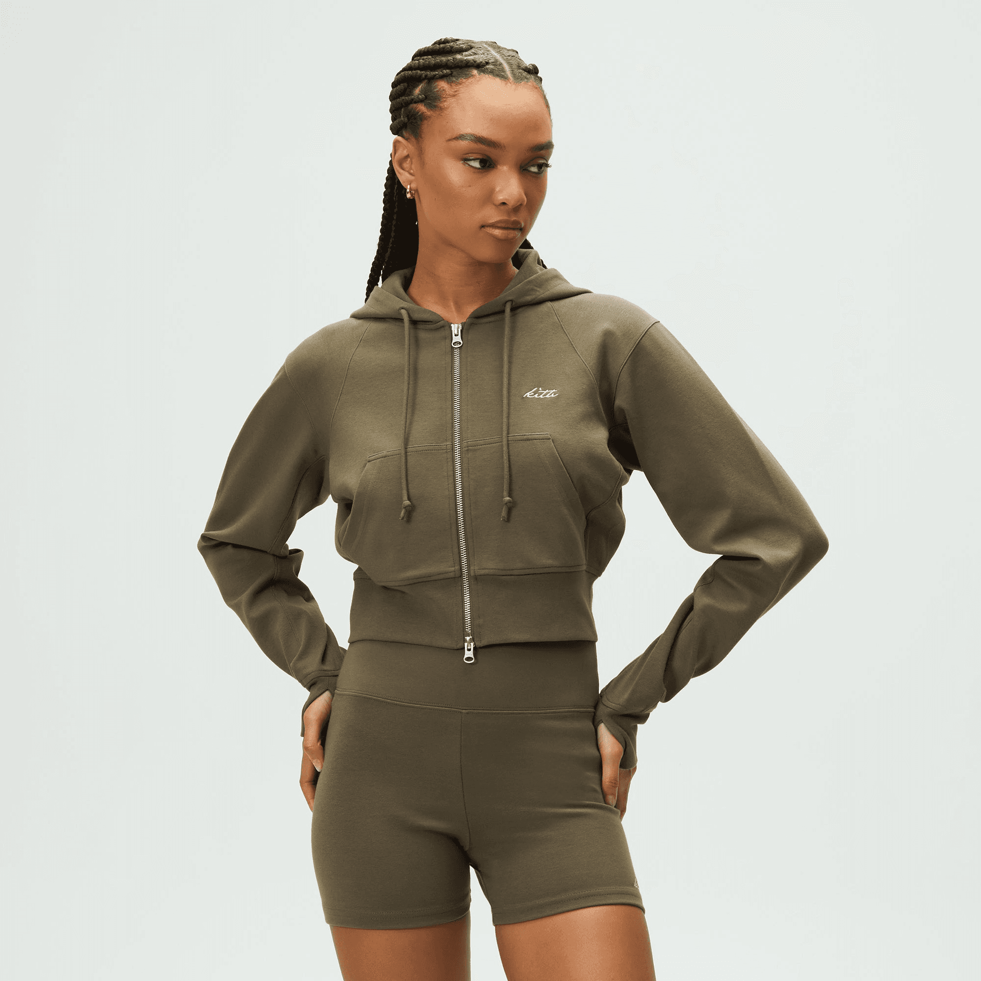 Kith Women Davin Cropped Hoodie - Canopy — Image 4
