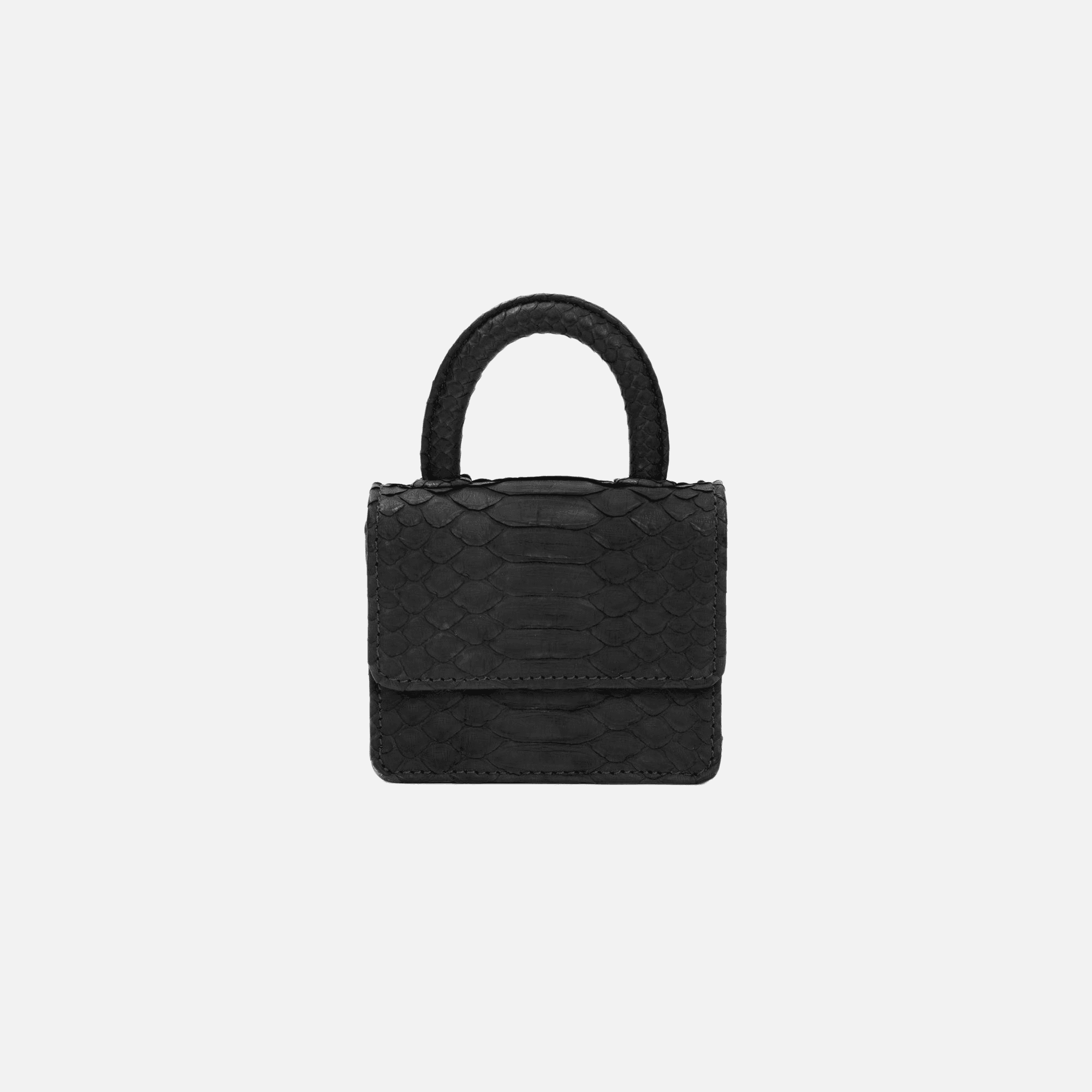 Gelareh Mizrahi Micro Mini Top Handle Bag - Black Python - Image 1