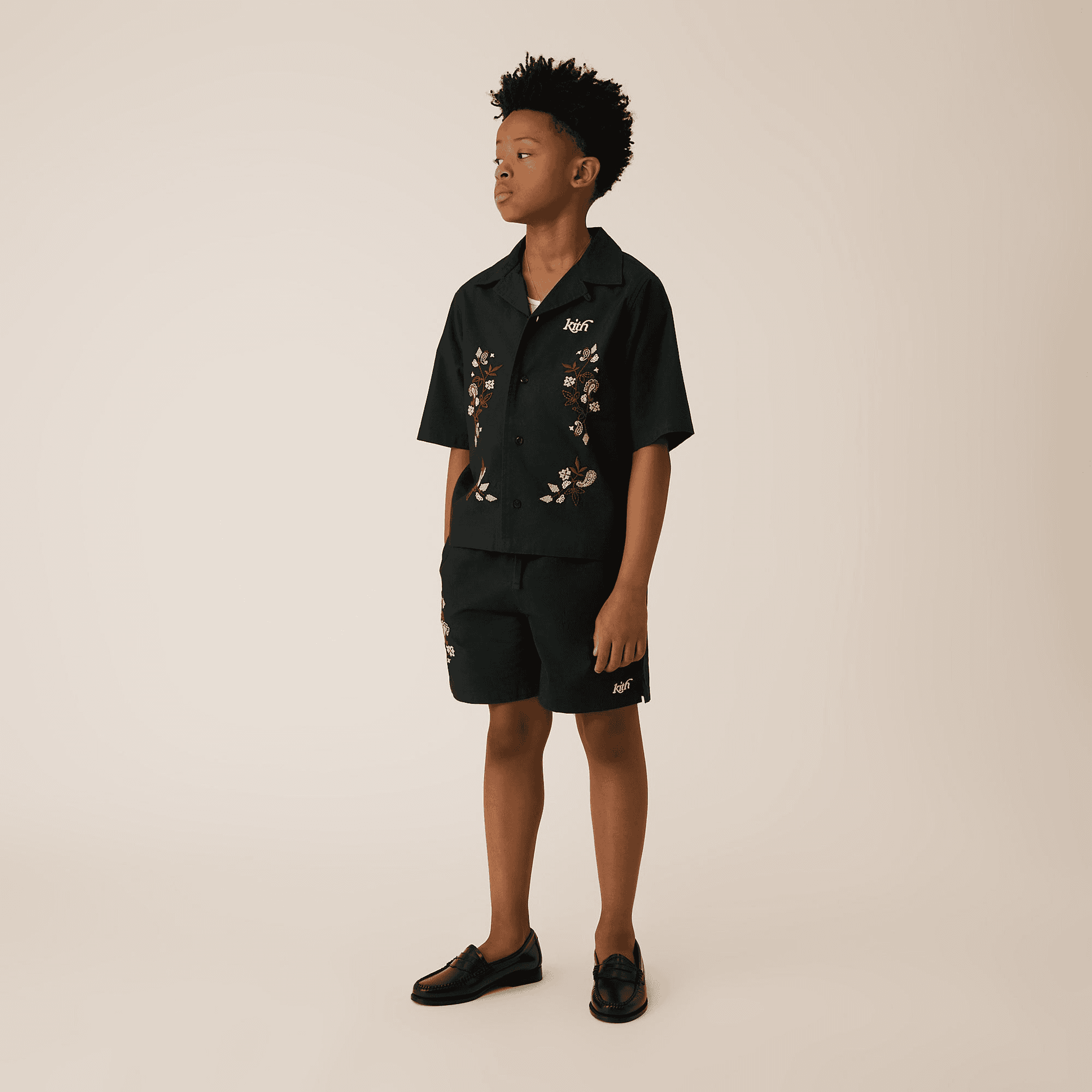 Kith Kids Novelty Thompson Camp Collar Shirt - Stadium — Image 5