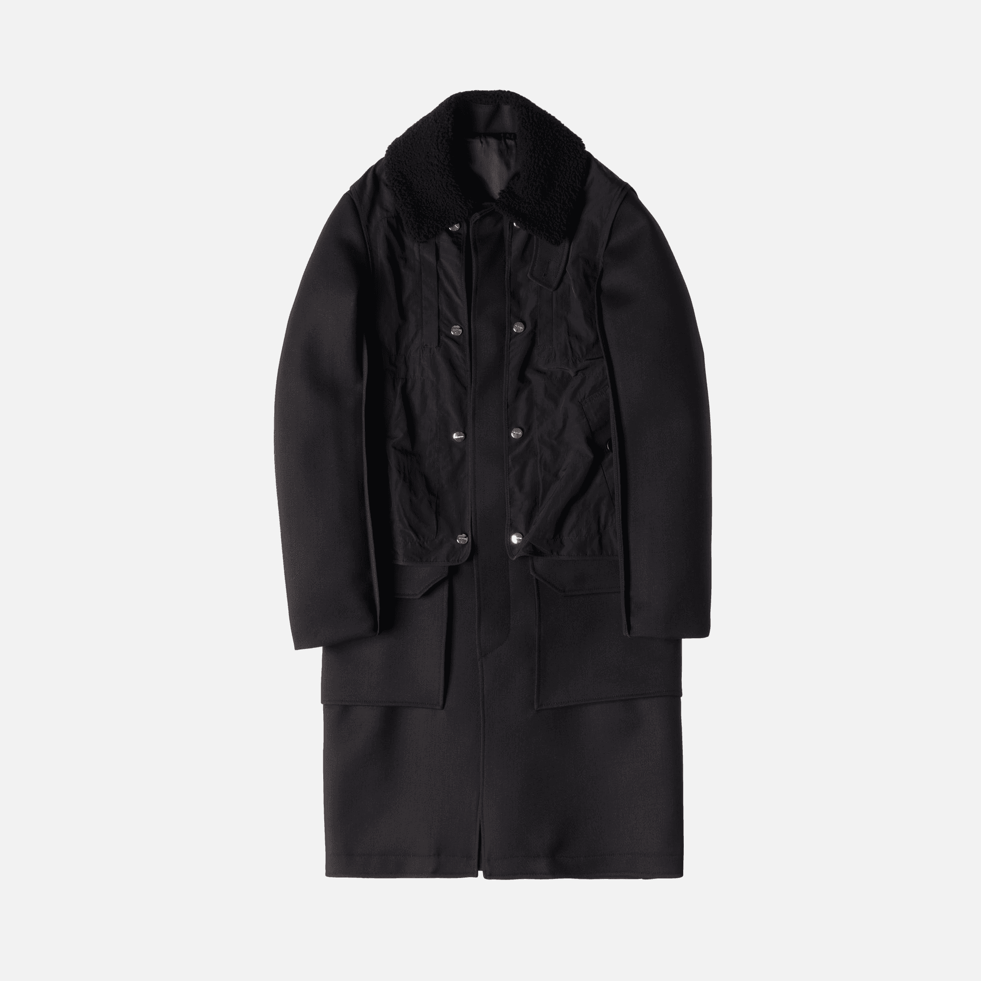 Tim Coppens Layered Trench Coat - Black