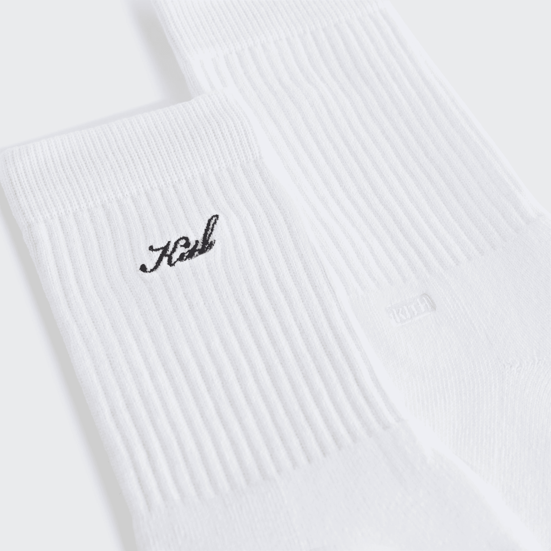 Kith Women Script Classic Crew Socks - White — Image 2