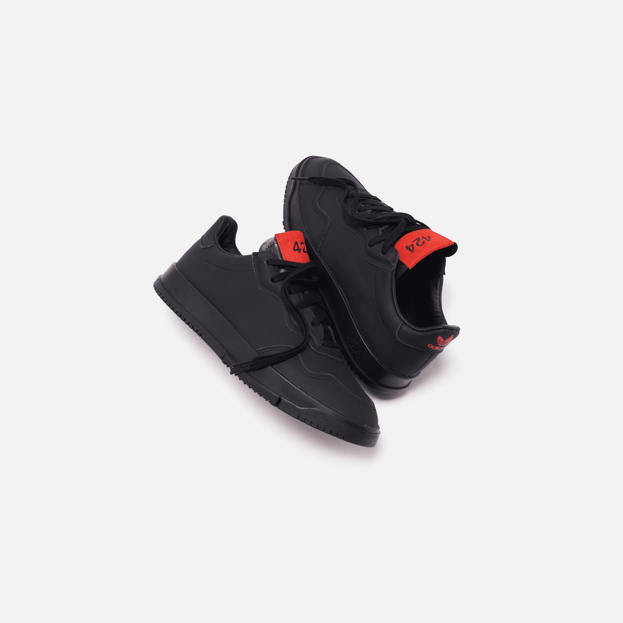 adidas Consortium x 424 SC Premiere - Black / Scarlet — Image 4