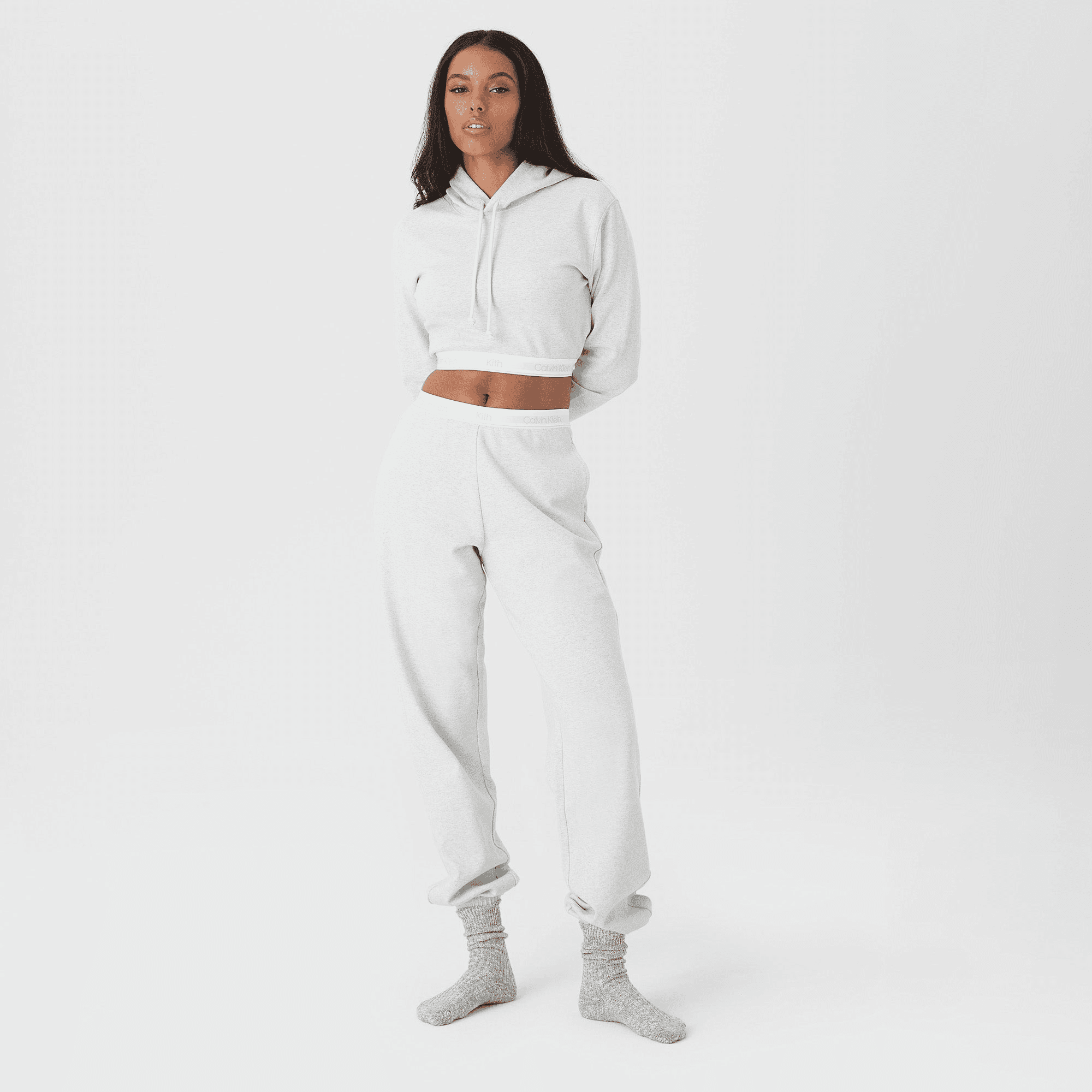 Kith Women for Calvin Klein Chelsea Sweatpant II - Light Heather Grey — Image 8