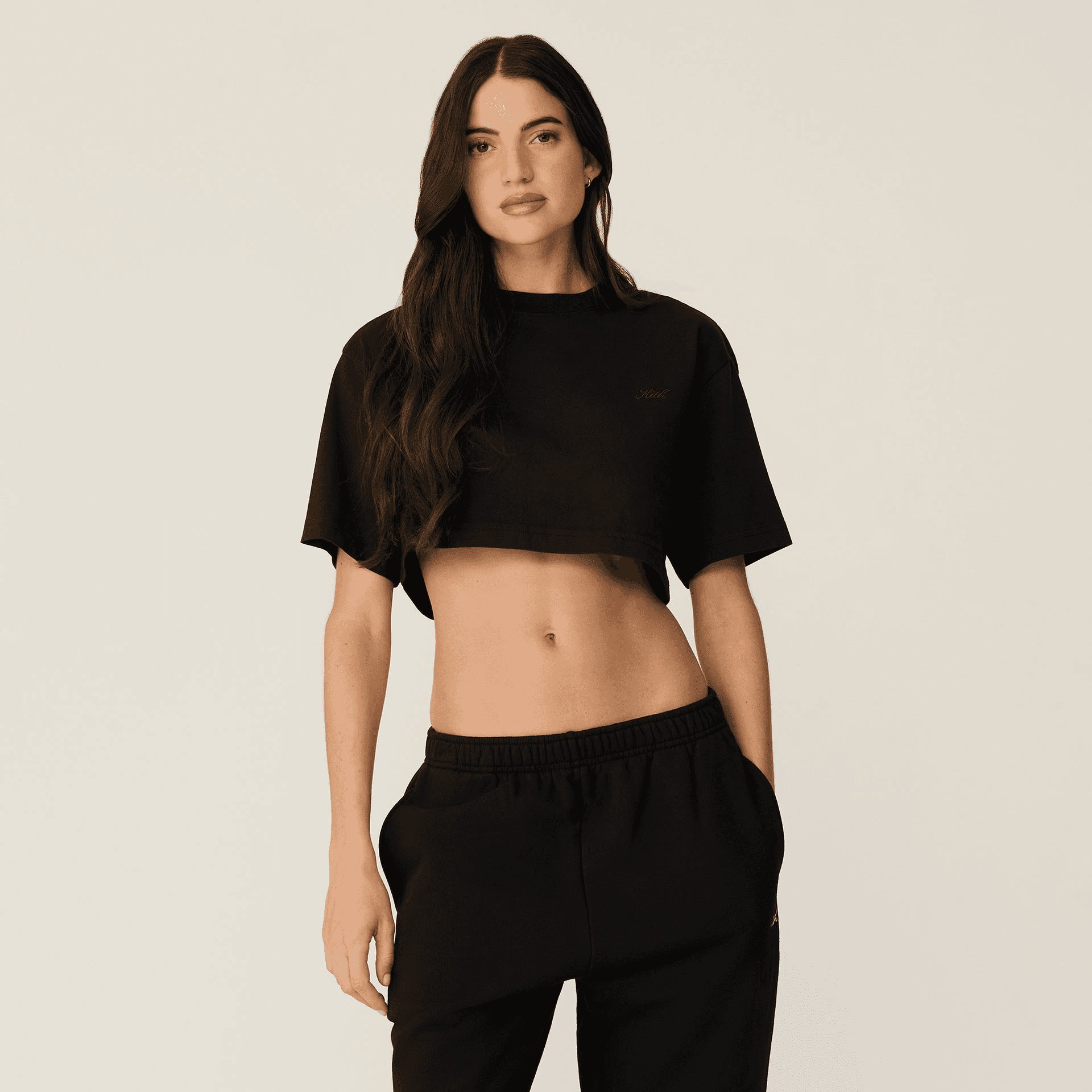 Kith Women Fei Cropped Tee - Black — Image 4