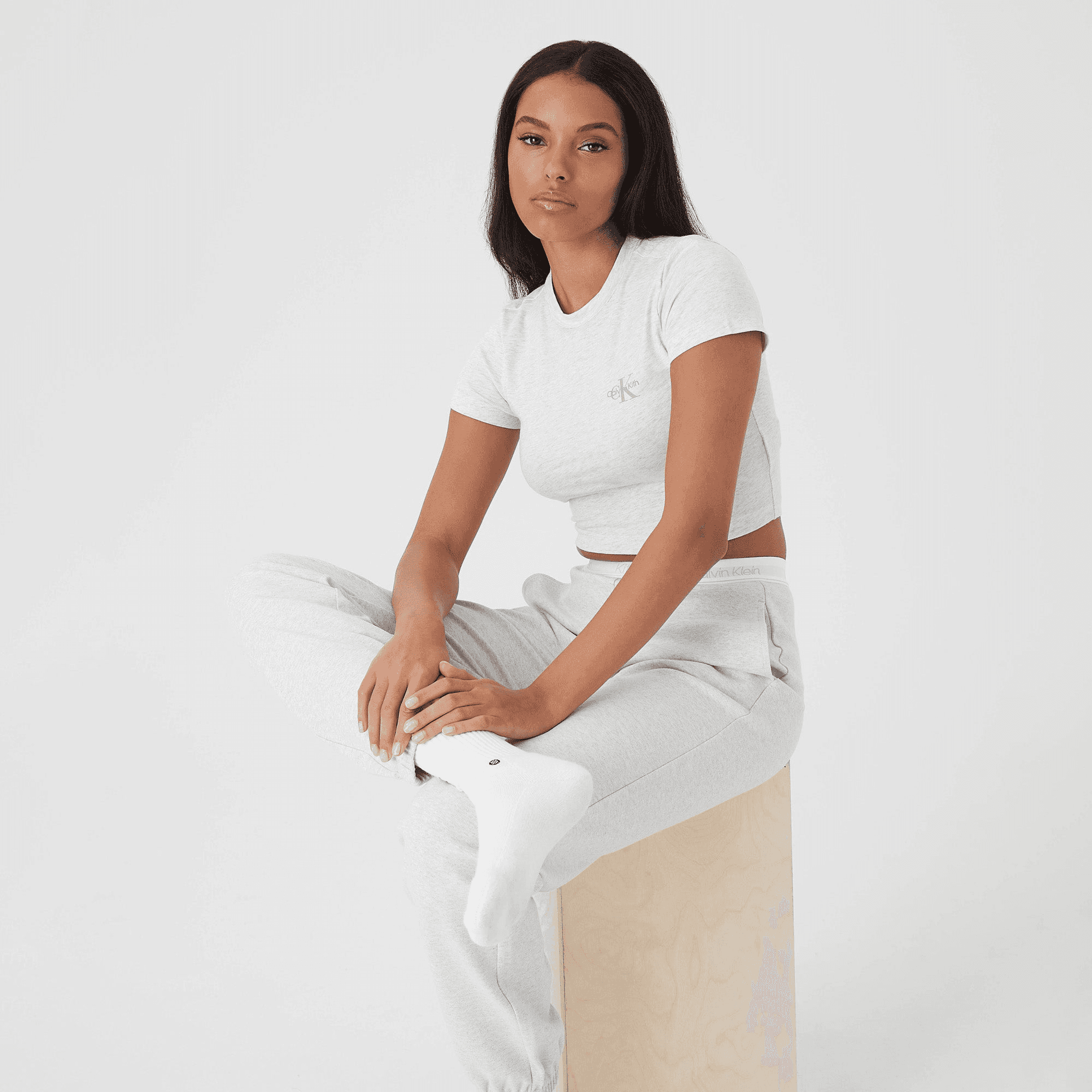 Kith Women for Calvin Klein Chelsea Sweatpant II - Light Heather Grey — Image 6
