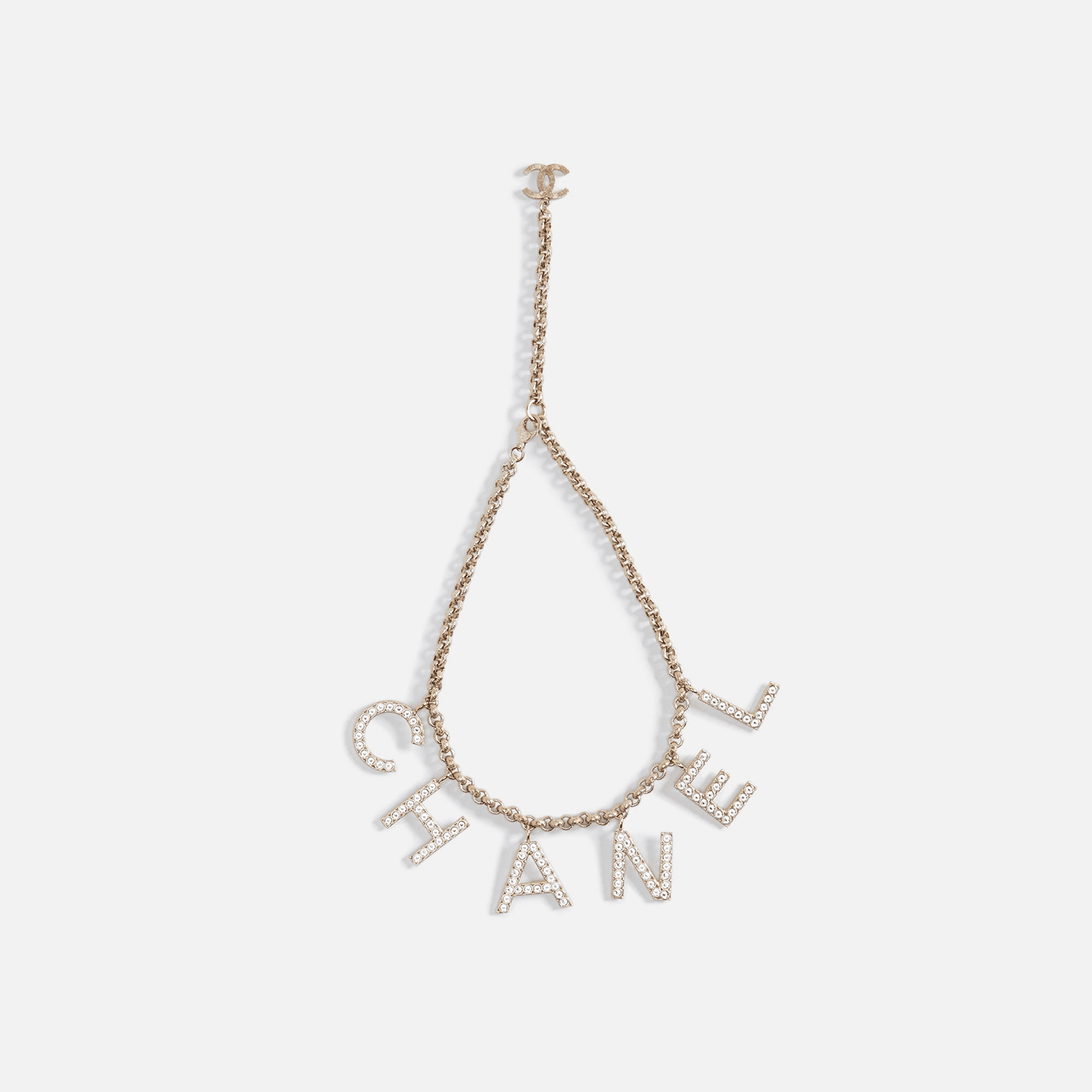 WGACA Chanel 2019 Crystal Necklace - Gold