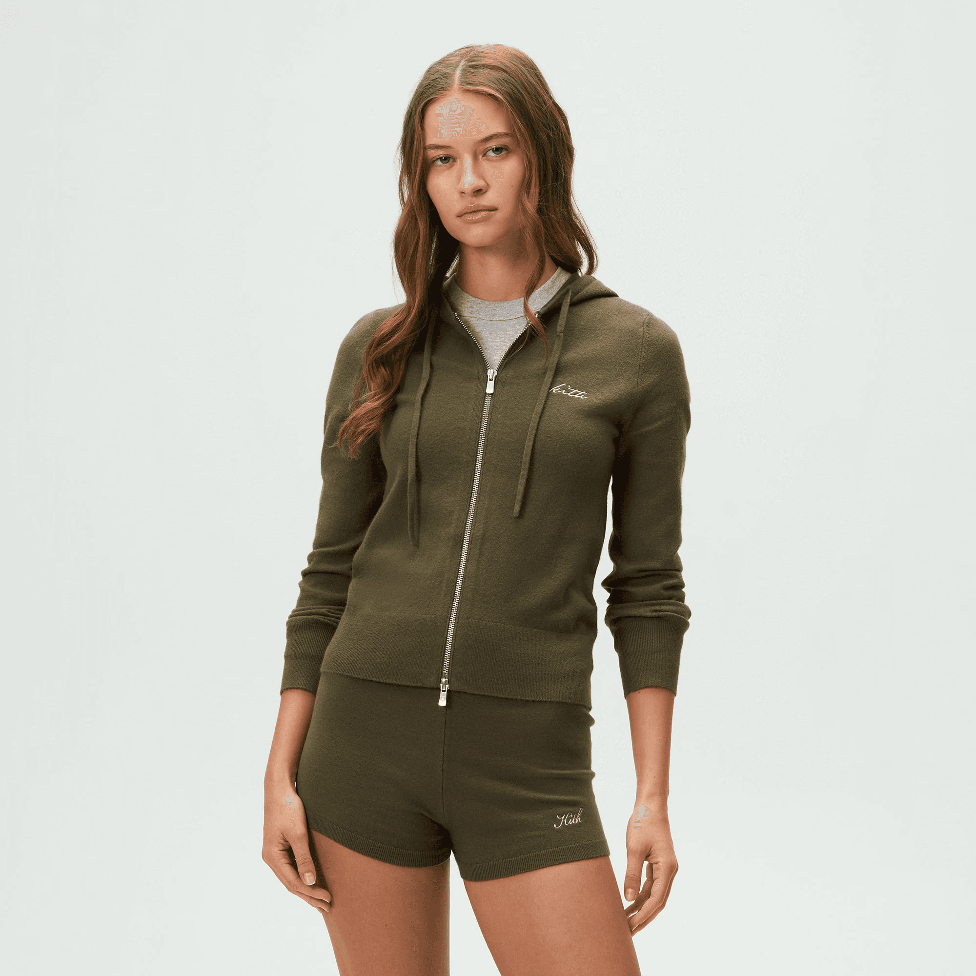 Kith Women Faryn Hooded Zip Sweater - Canopy — Image 4