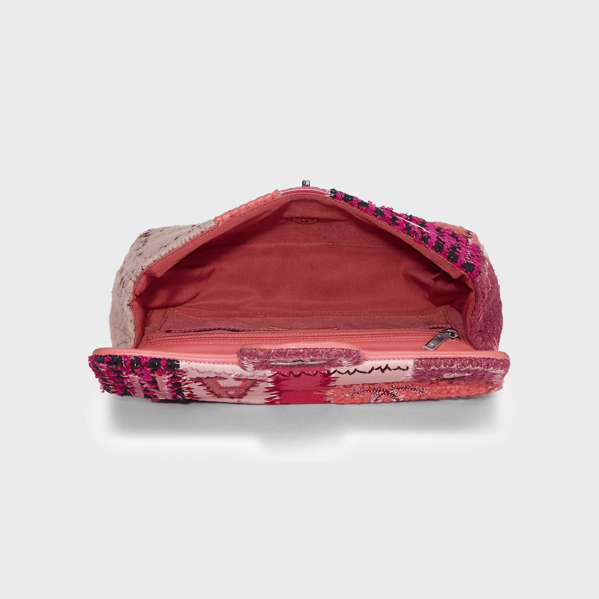 WGACA Chanel Tweed Single Flap Patchwork Shoulder Bag - Pink — Image 4