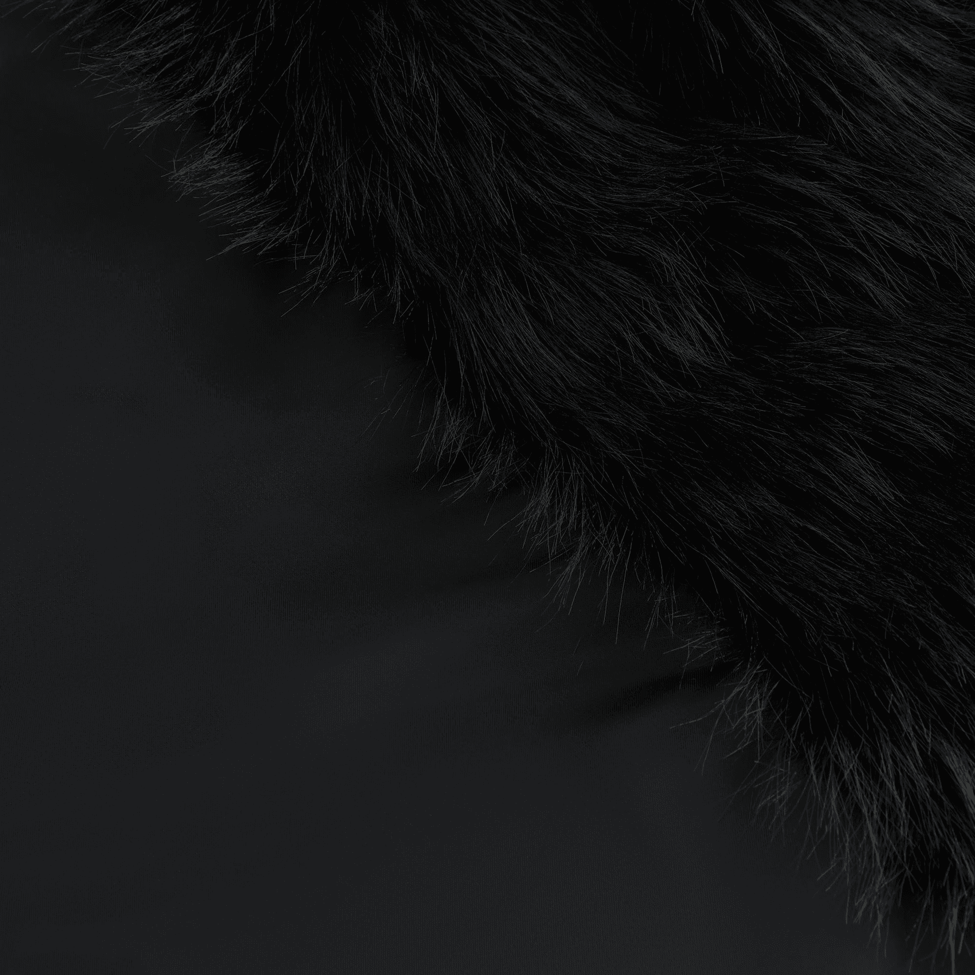 Kith Women Senna Faux Fur Reversible Bomber - Black — Image 2