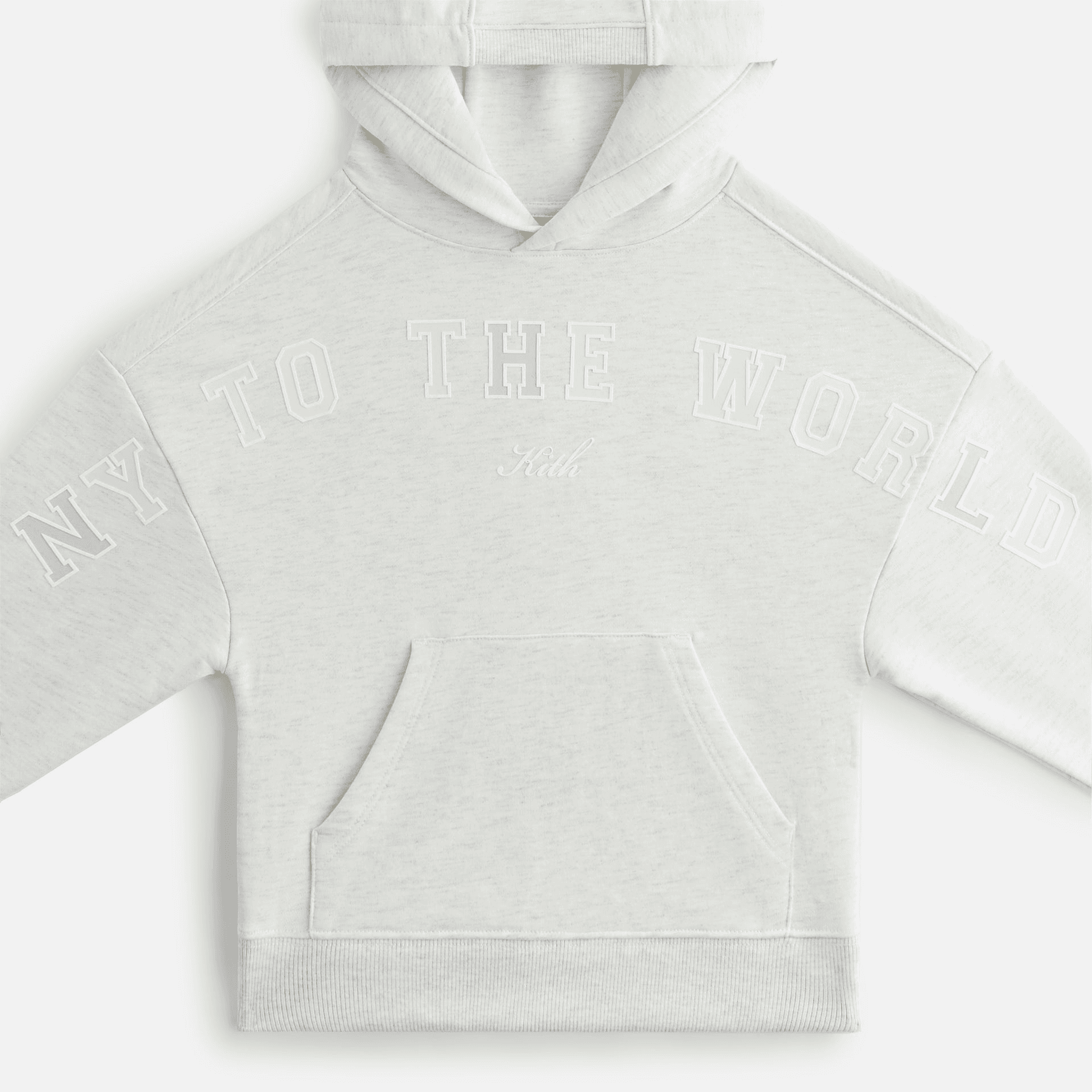 Kith Kids New York to the World Hoodie - Light Heather Grey — Image 3