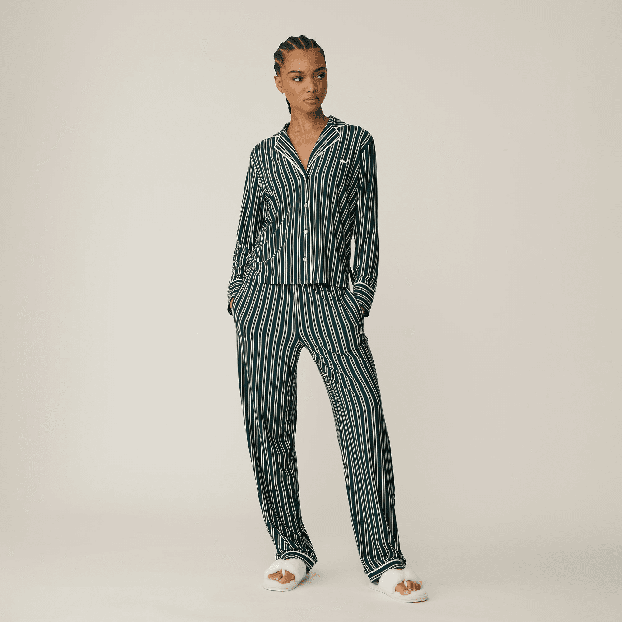 Kith Women Striped Pajama Set - Chronicle — Image 7