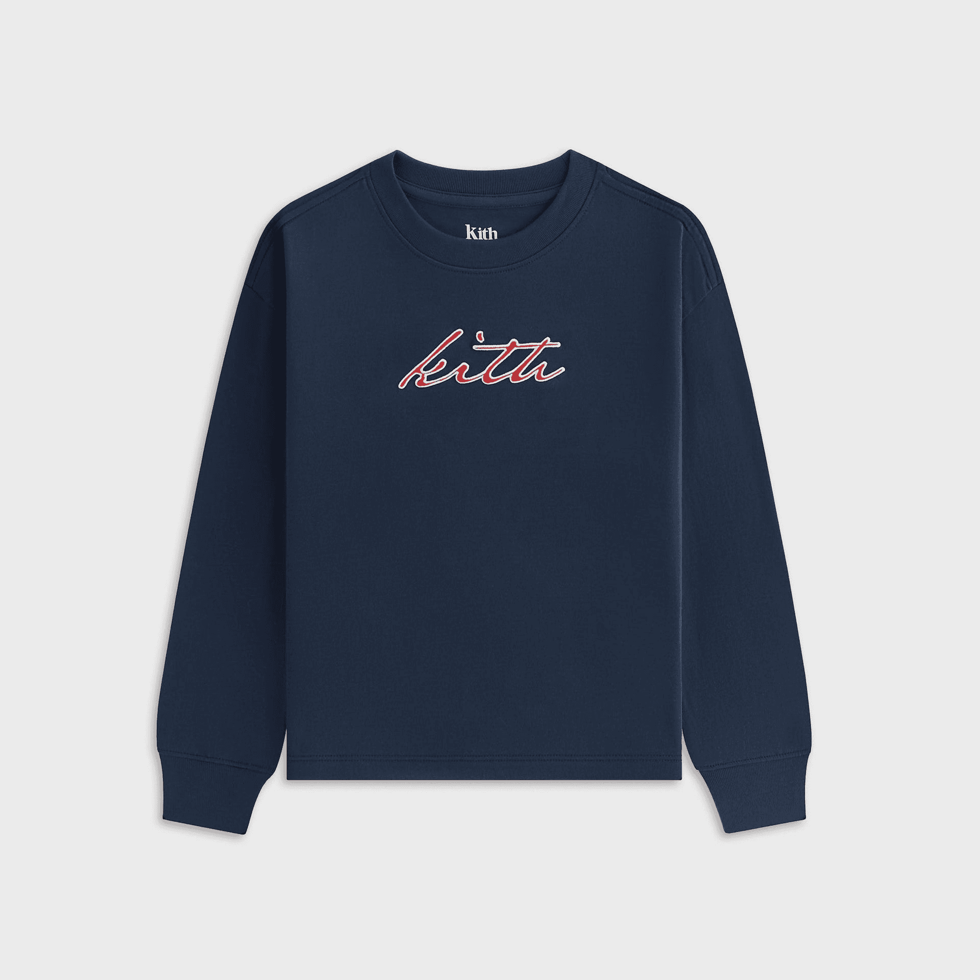 Kith Kids Signature Logo Long Sleeve Tee - Nocturnal — Image 5