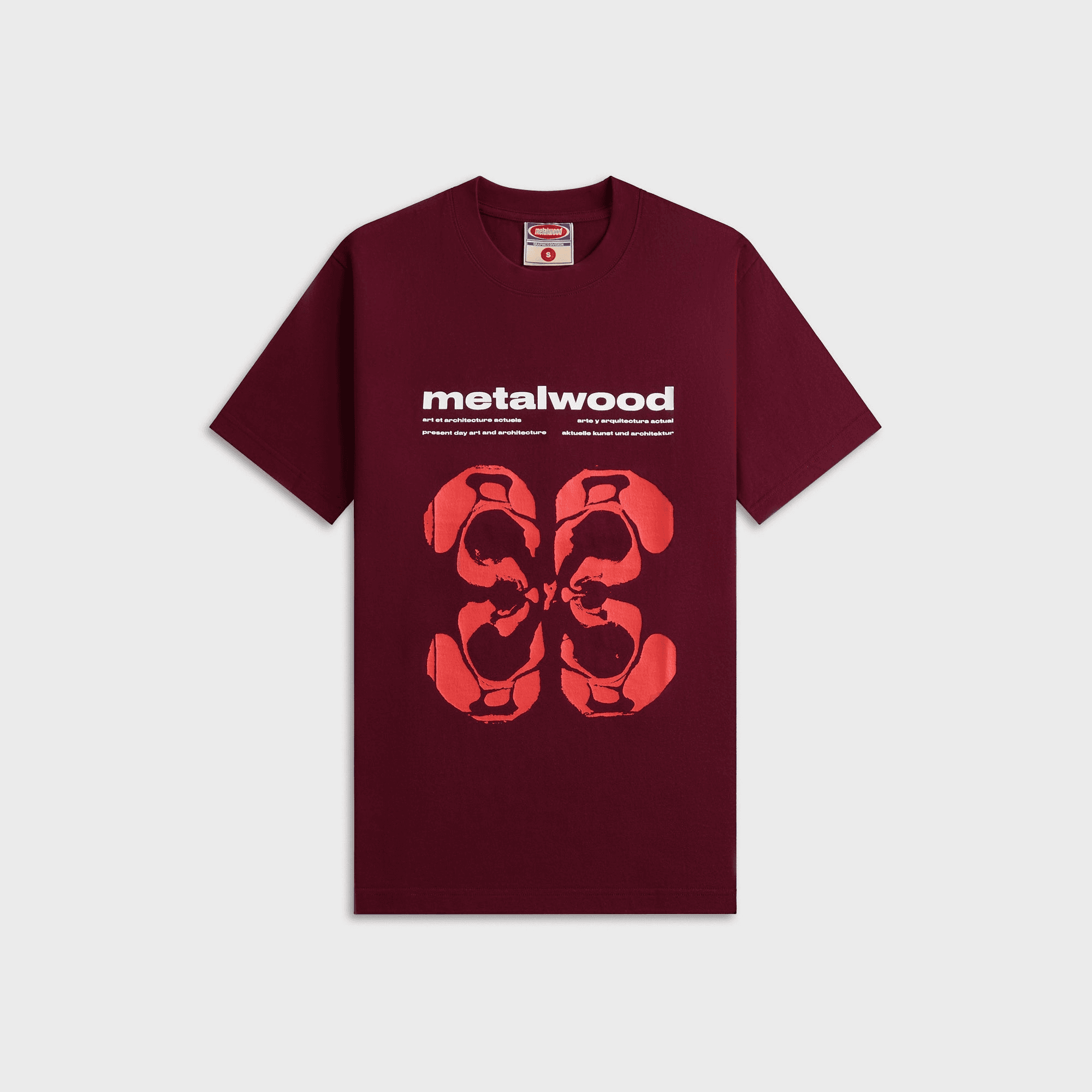 Metalwood Rorschach Tee - Maroon - Image 1