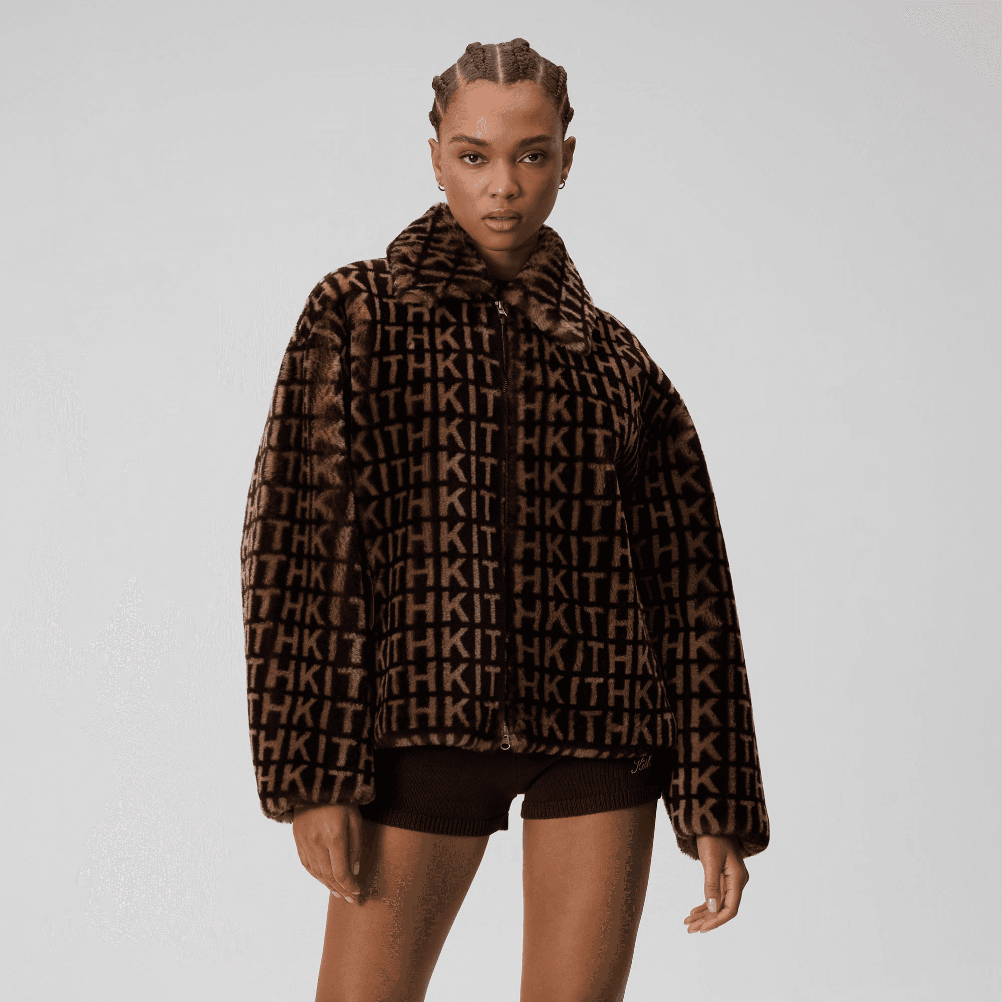 Kith Women Waylon II Shearling Monogram Jacket - Legacy — Image 5