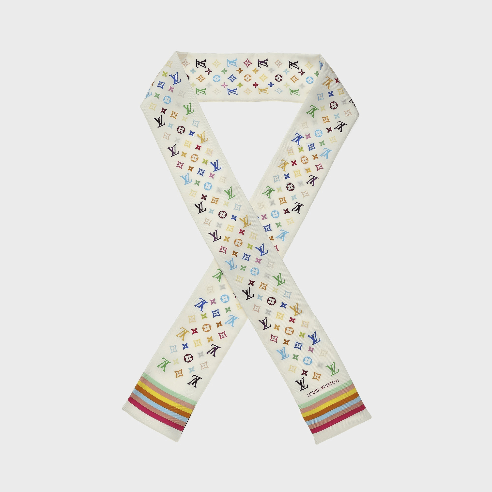 WGACA Louis Vuitton x Takashi Murakami Silk Bandeau - Multi / White