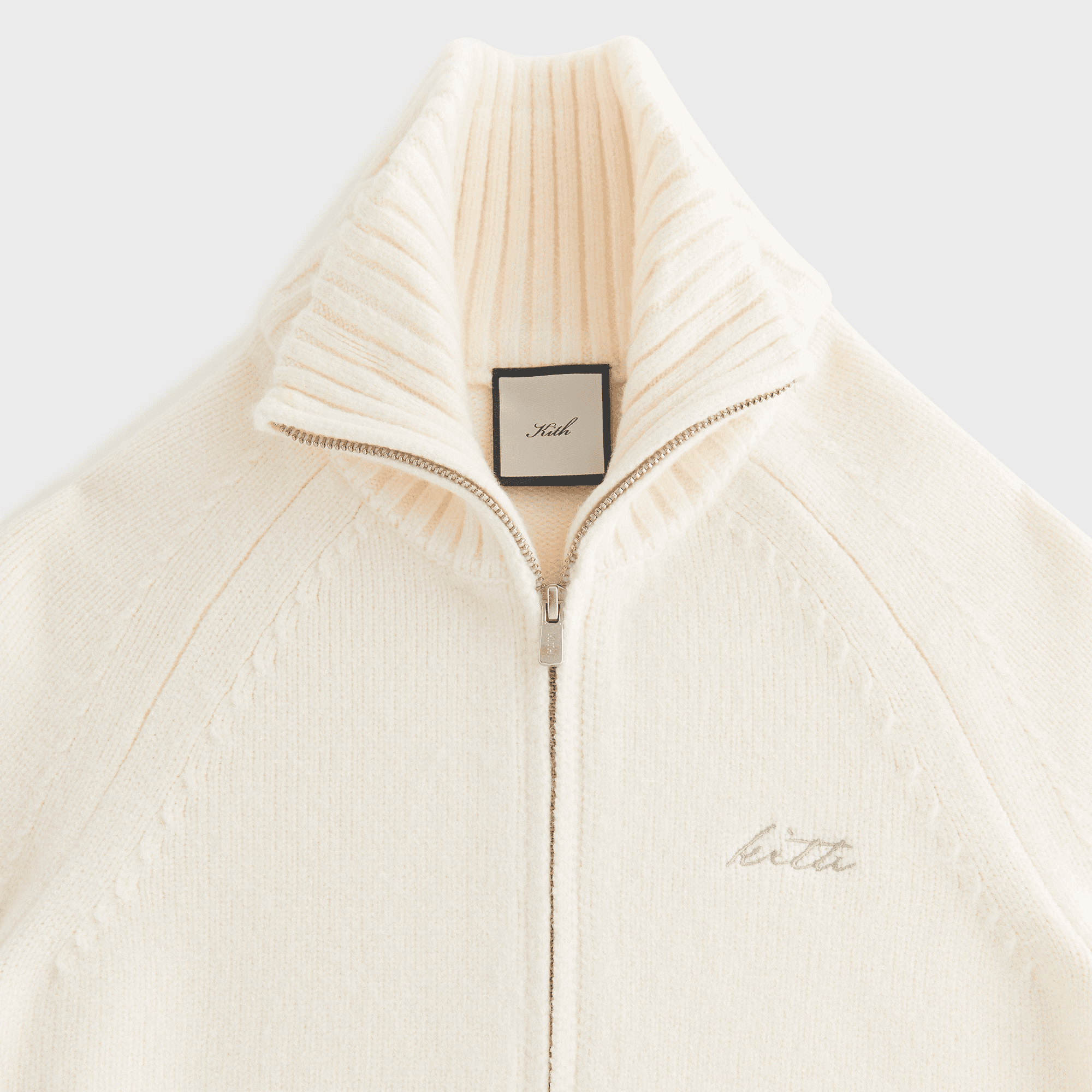Kith Women Ina II Sweater Track Zip - Sandrift — Image 3